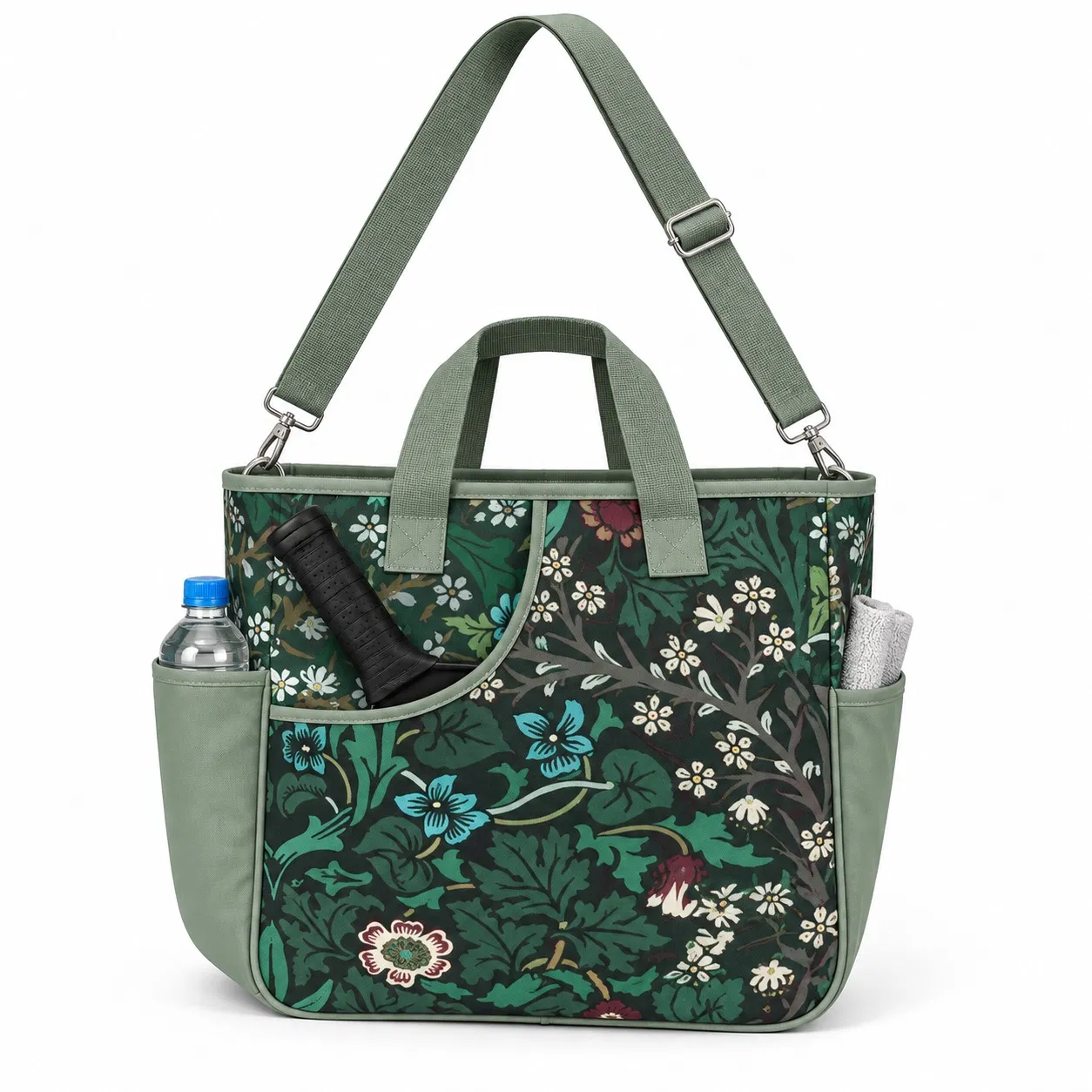 Custom Logo Quilted Pickleball Tote Bag with Multiple Pockets for Daily Sports