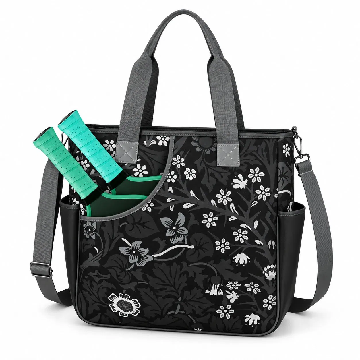 Custom Logo Quilted Pickleball Tote Bag with Multiple Pockets for Daily Sports