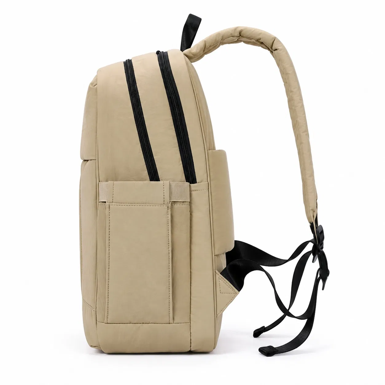 Custom Quilted Laptop Backpack with Twin Zip Compartments and Padded Shoulder Straps