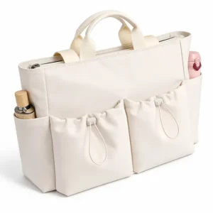 Custom Polyester Yoga Tote Bag with Mat Straps and Drawstring Front Pockets
