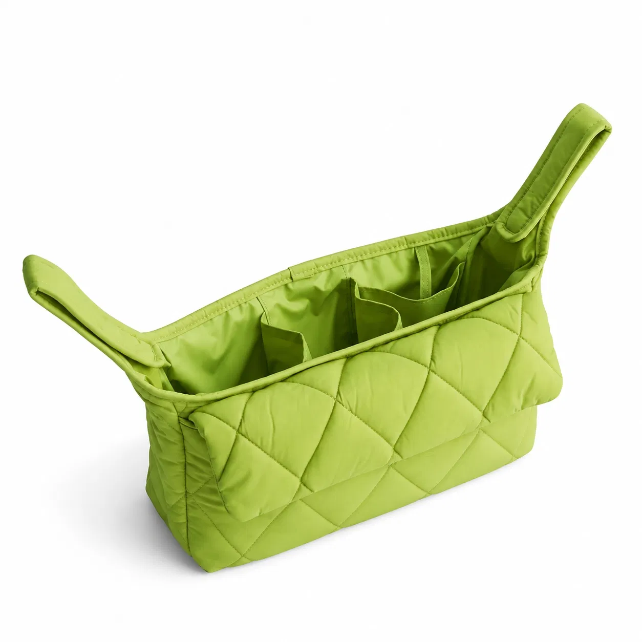 Custom Quilted Stroller Organizer Bag with Hanging Straps and Inner Pockets
