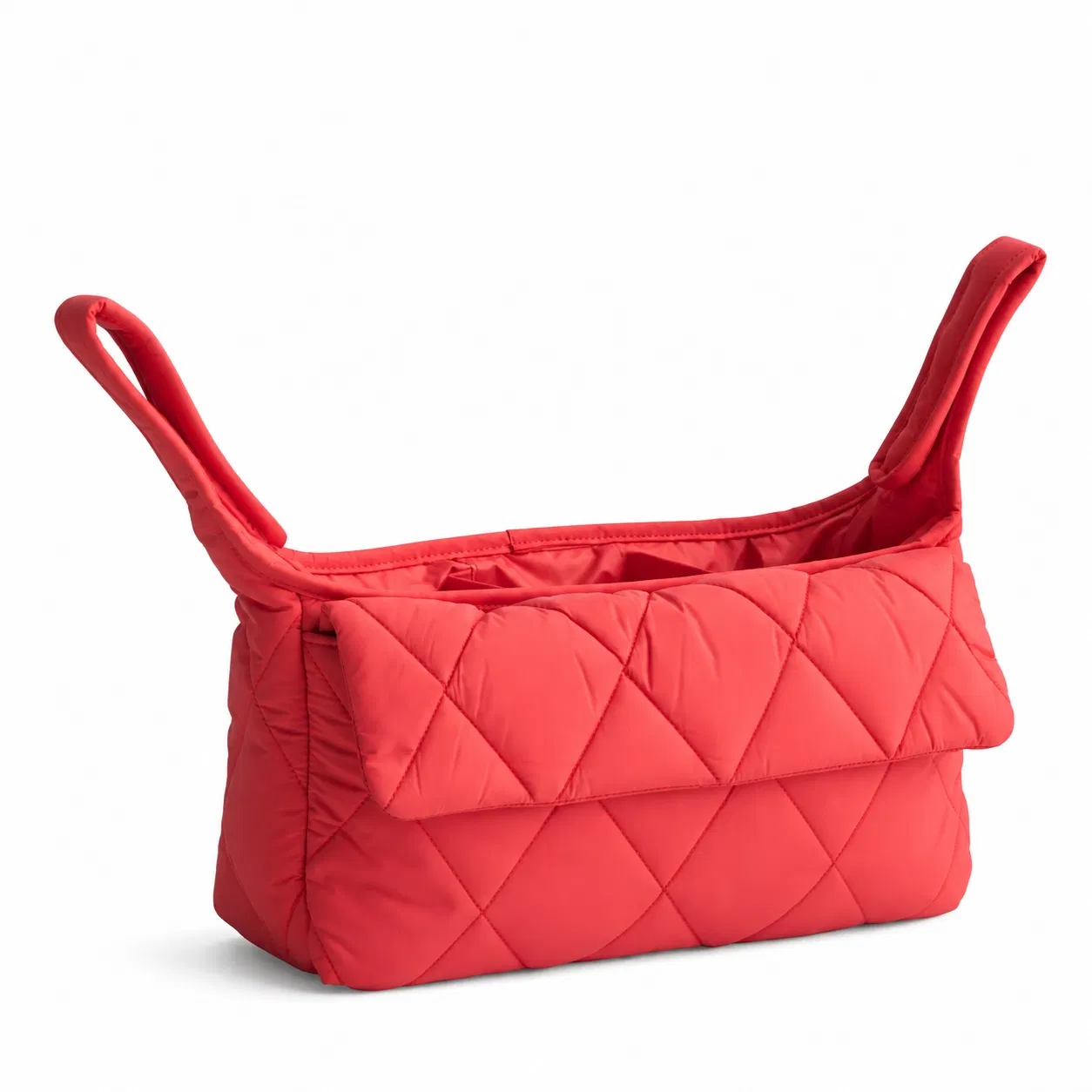 Custom Quilted Stroller Organizer Bag with Hanging Straps and Inner Pockets