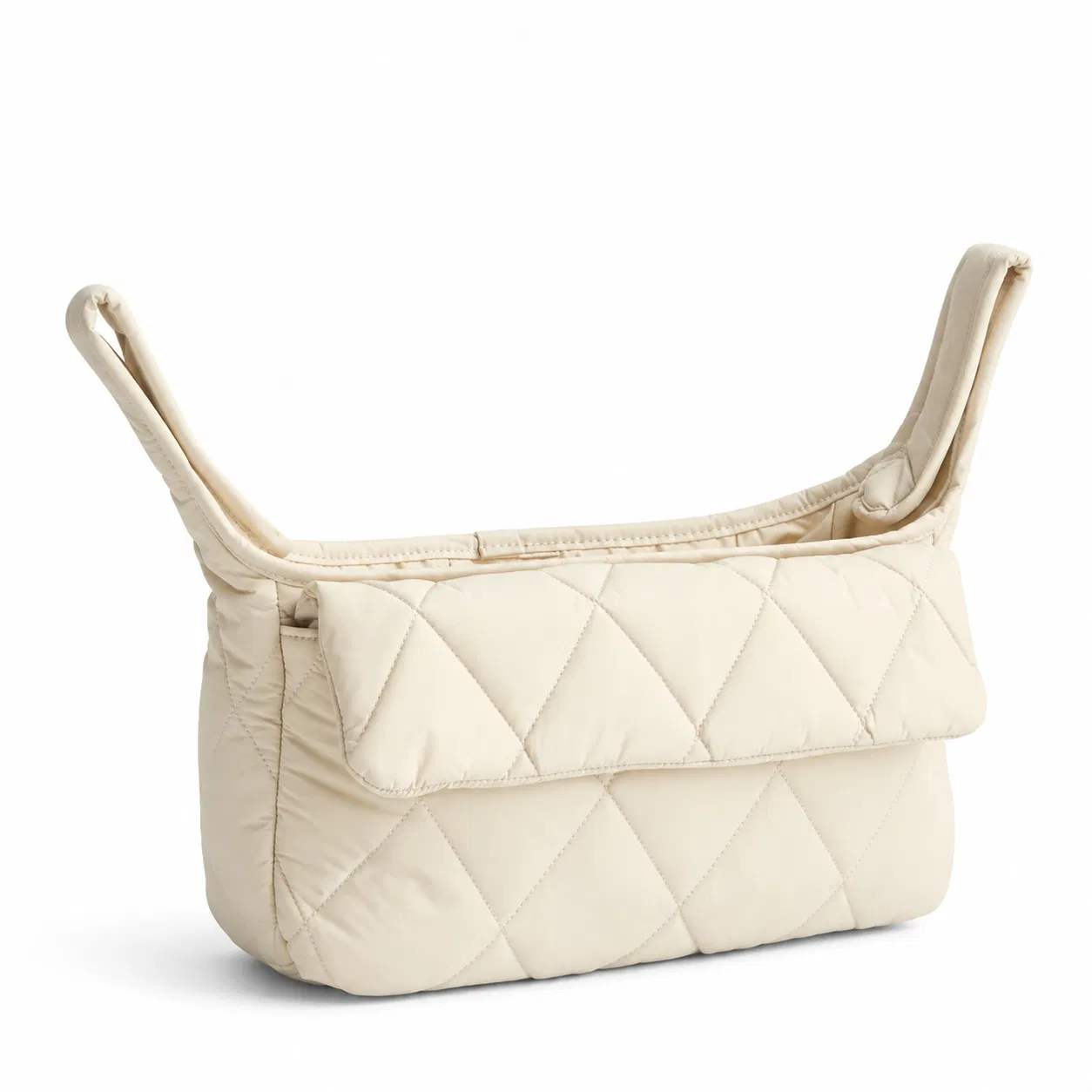 Custom Quilted Stroller Organizer Bag with Hanging Straps and Inner Pockets