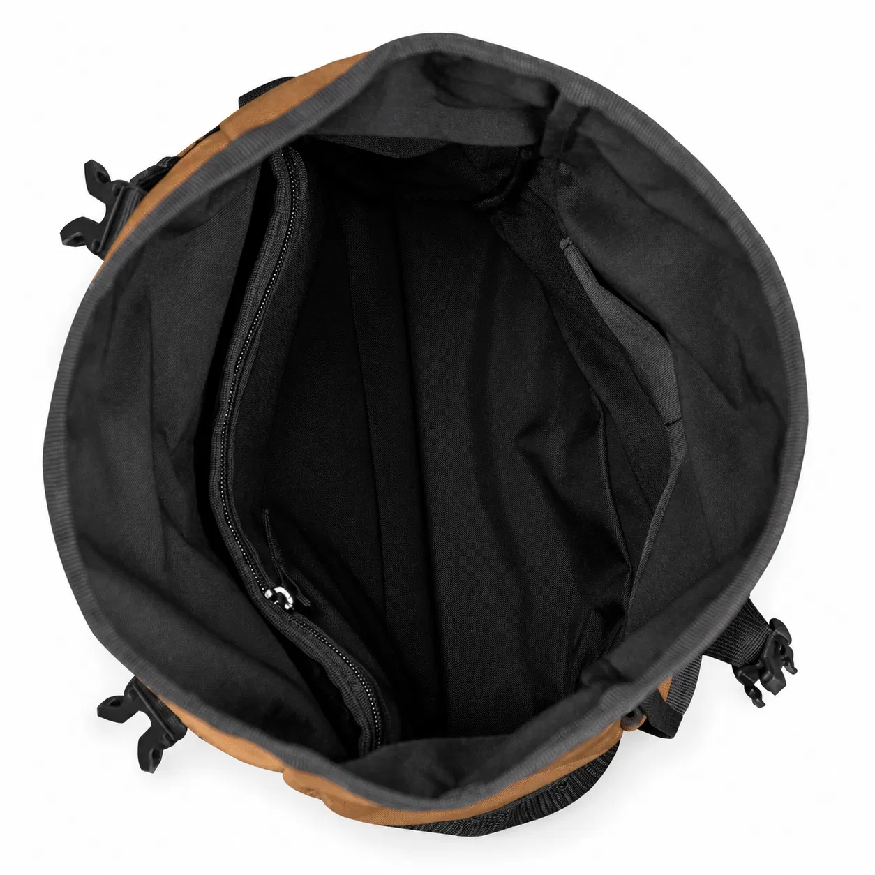 Custom Roll Top Laptop Backpack with Double Buckles and Side Mesh Pockets