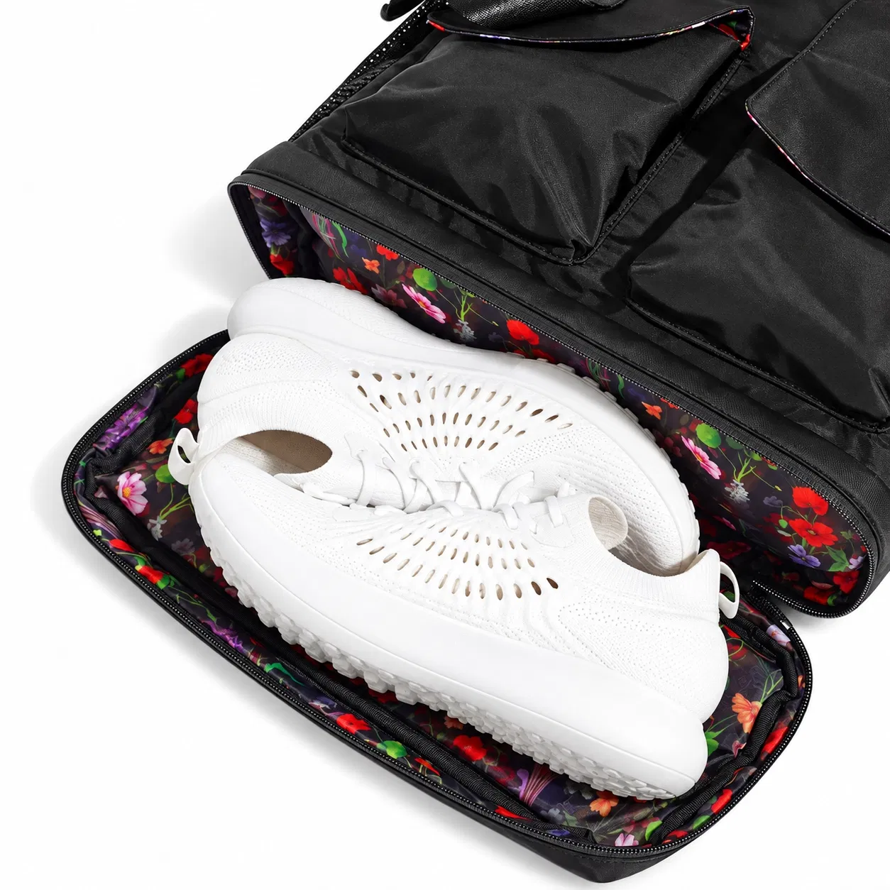 Nylon Laptop Backpack with Shoe Compartment for School and Business