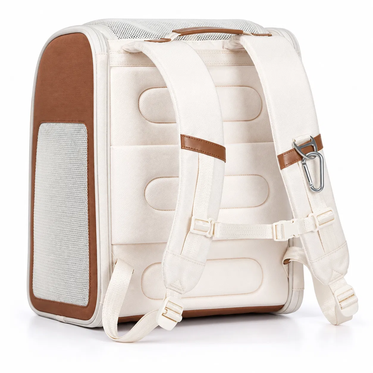 Logo Breathable Oxford Pet Backpack Carrier with Mesh Lining