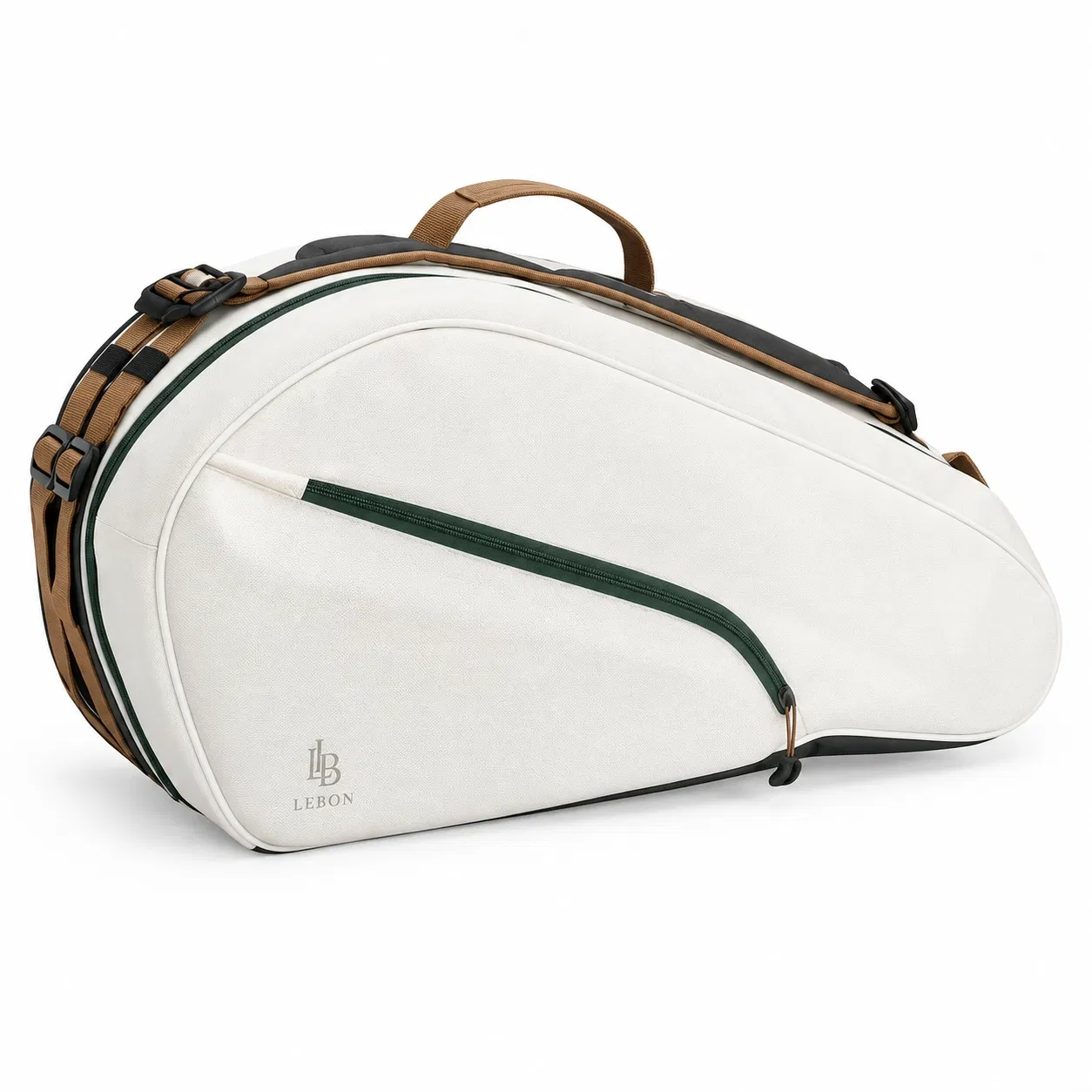 Custom Nylon Tennis Racket Bag with Separate Shoe Compartment and Carry Straps