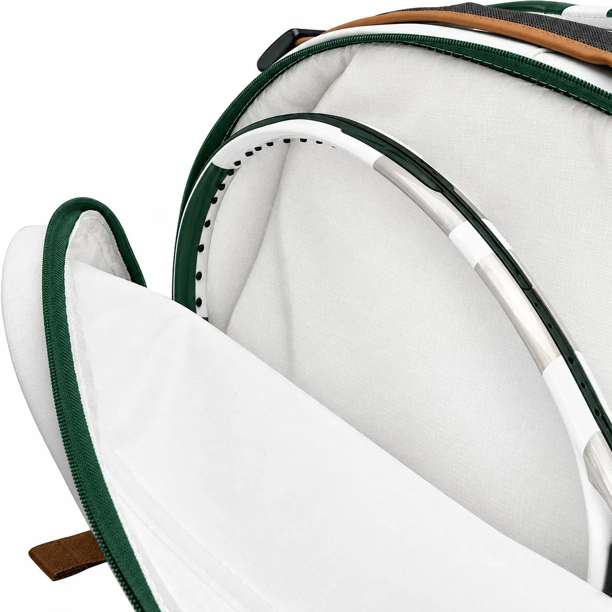 Custom Nylon Tennis Racket Bag with Separate Shoe Compartment and Carry Straps