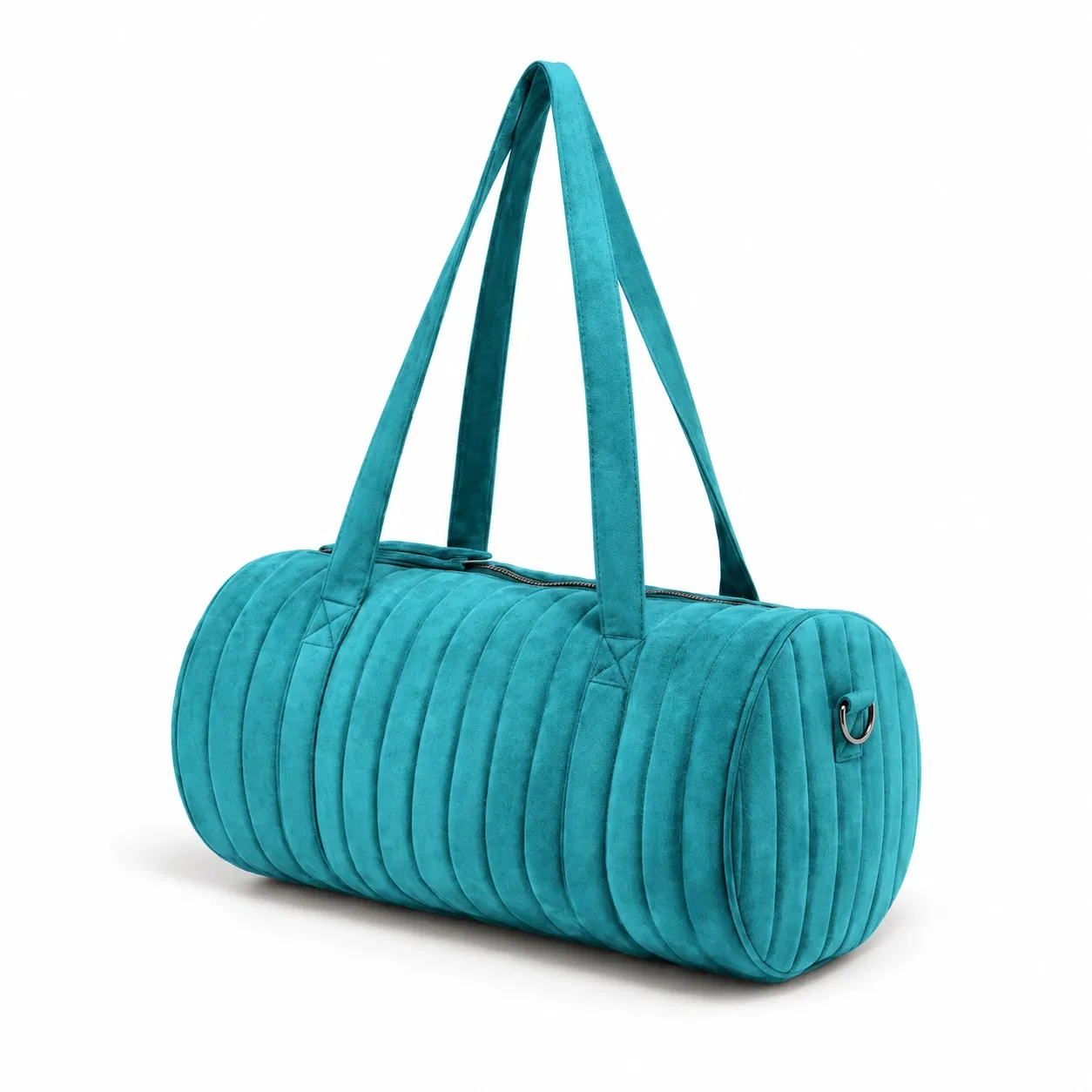 Custom Quilted Suede Style Sports Duffle Bag with Carry Handles