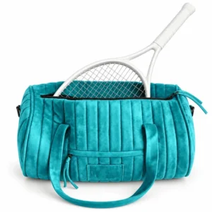 Custom Quilted Suede Style Sports Duffle Bag with Carry Handles