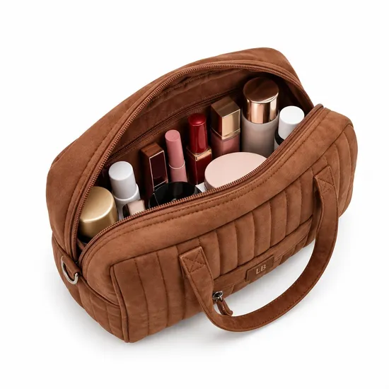 Custom Quilted Suede Style Sports Duffle Bag with Carry Handles