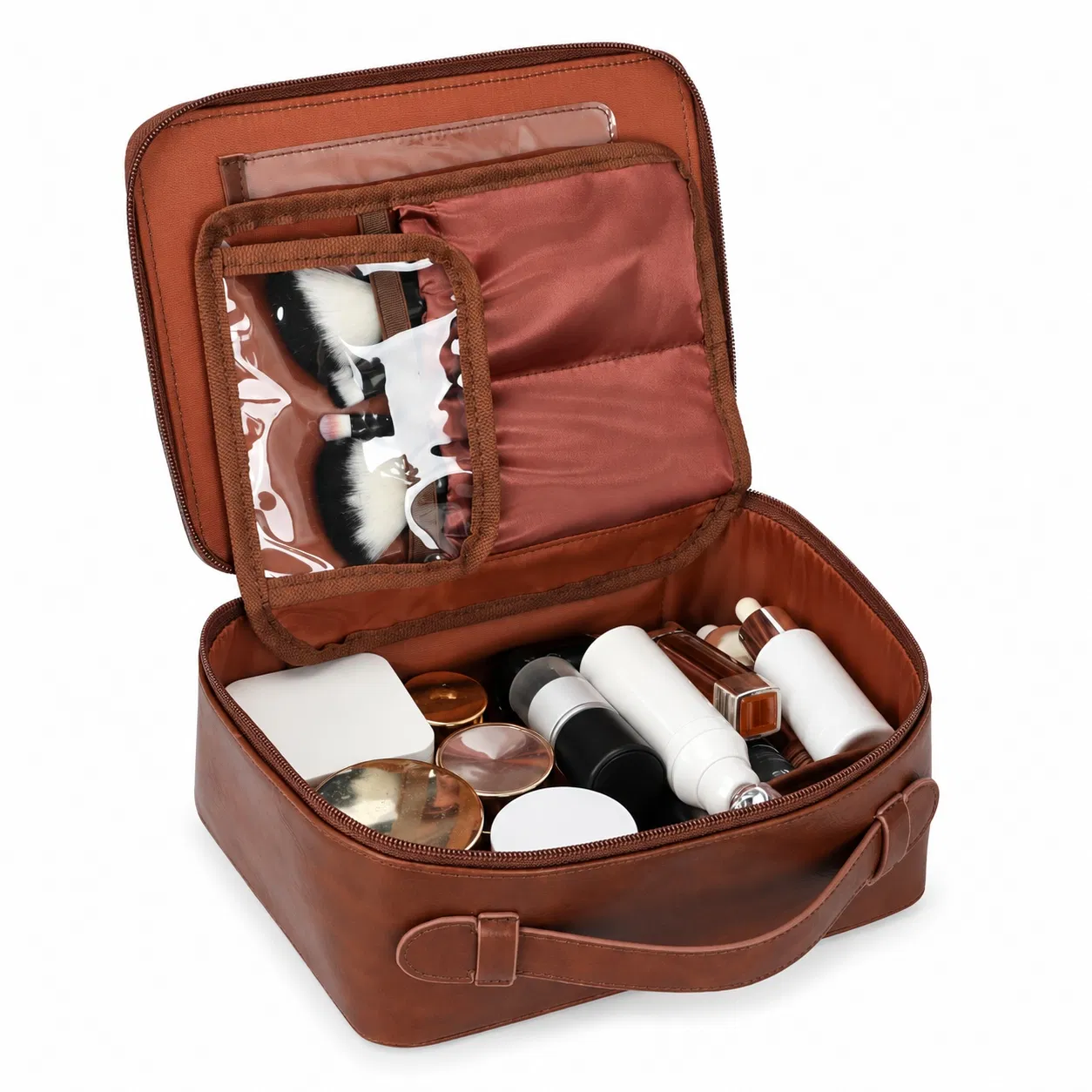 Logo Multifunction Foldable Makeup Brush Toiletry Storage Bag