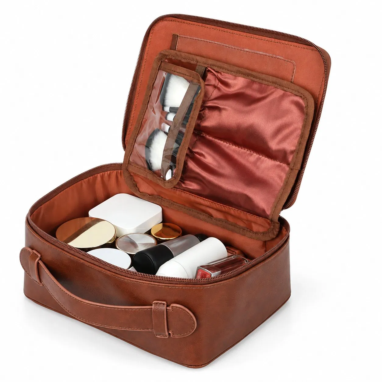 Logo Multifunction Foldable Makeup Brush Toiletry Storage Bag