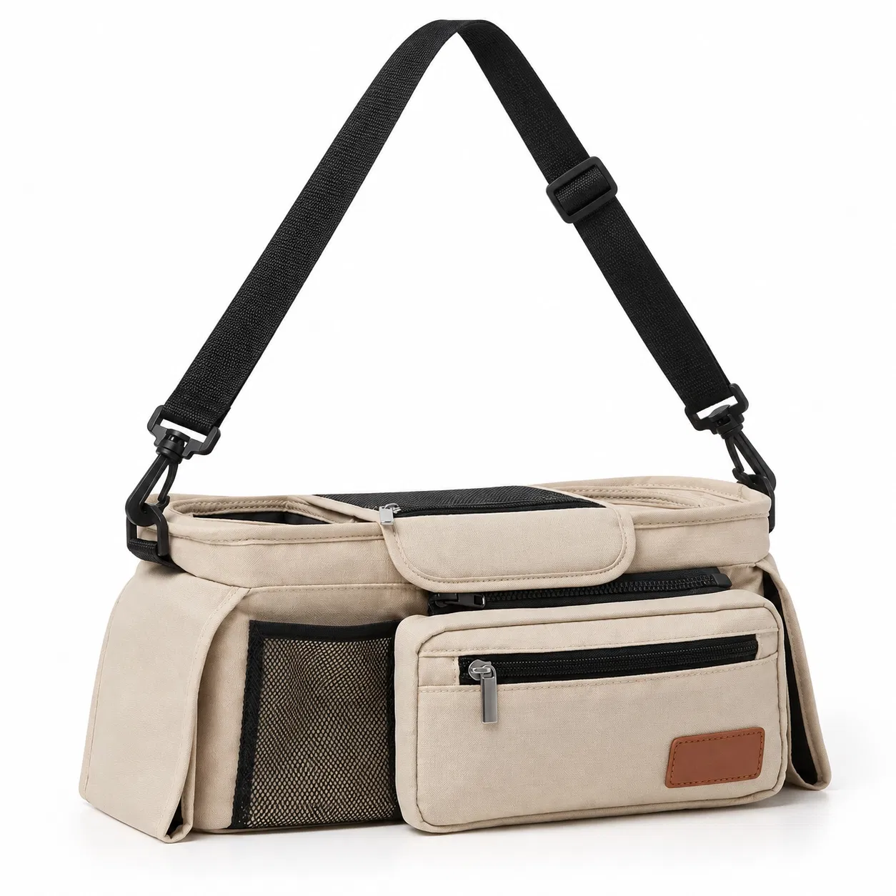 Custom Stroller Organizer Bag with Cup Holders and Detachable Shoulder Strap