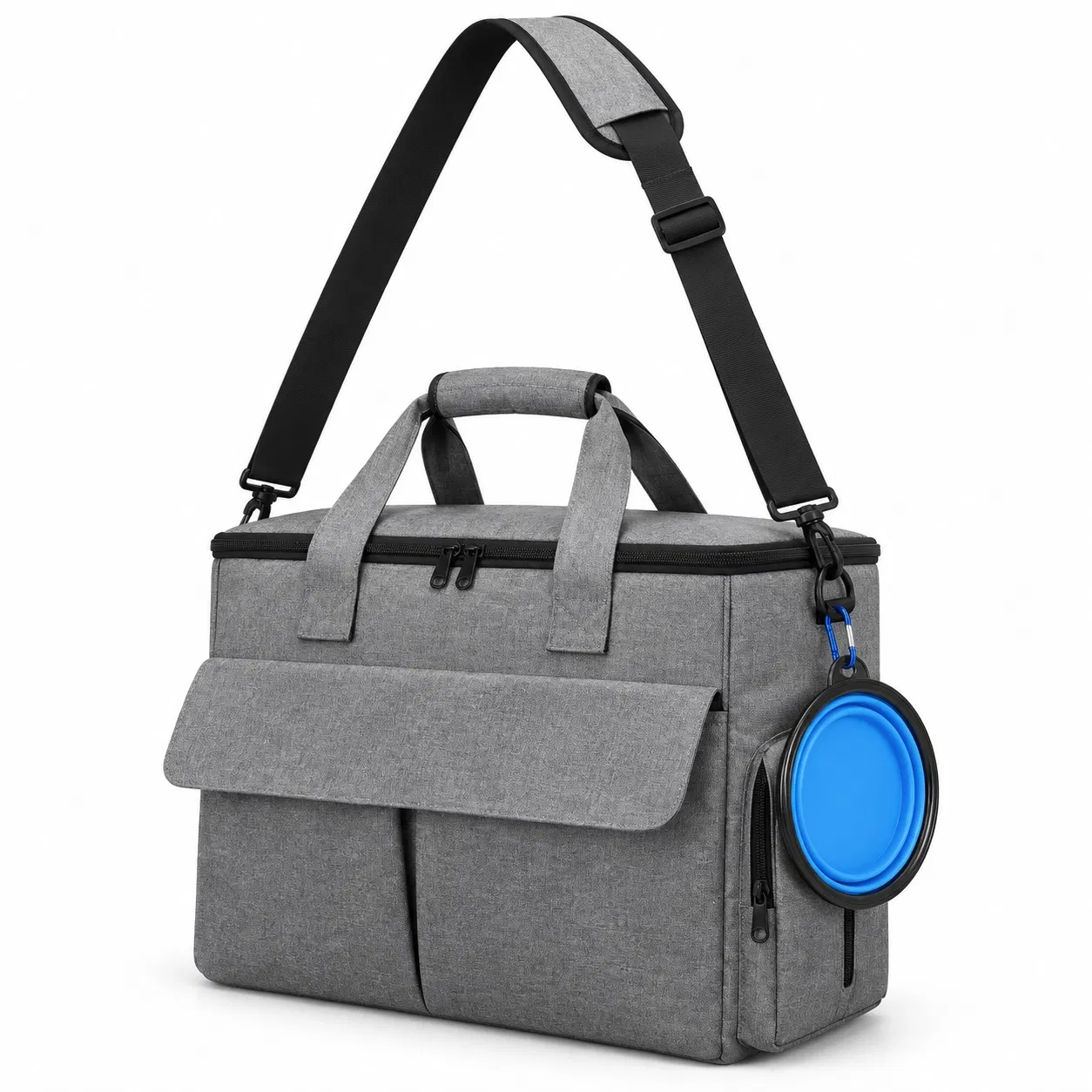 Custom Pet Travel Storage Bag with Food Containers and Luggage Sleeve