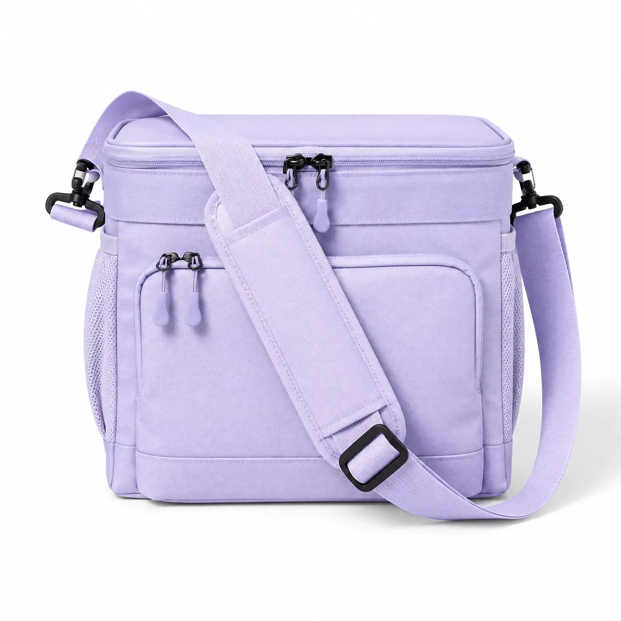 Custom Two Tone Lunch Cooler Bag with Padded Shoulder Strap