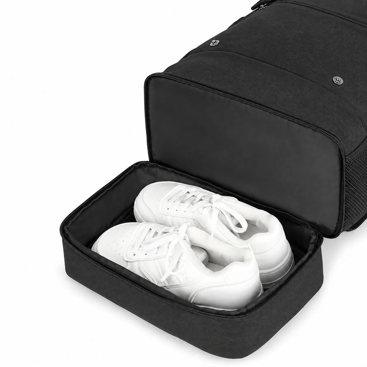 Expandable Polyester Travel Backpack with Shoe Compartment and Laptop Sleeve
