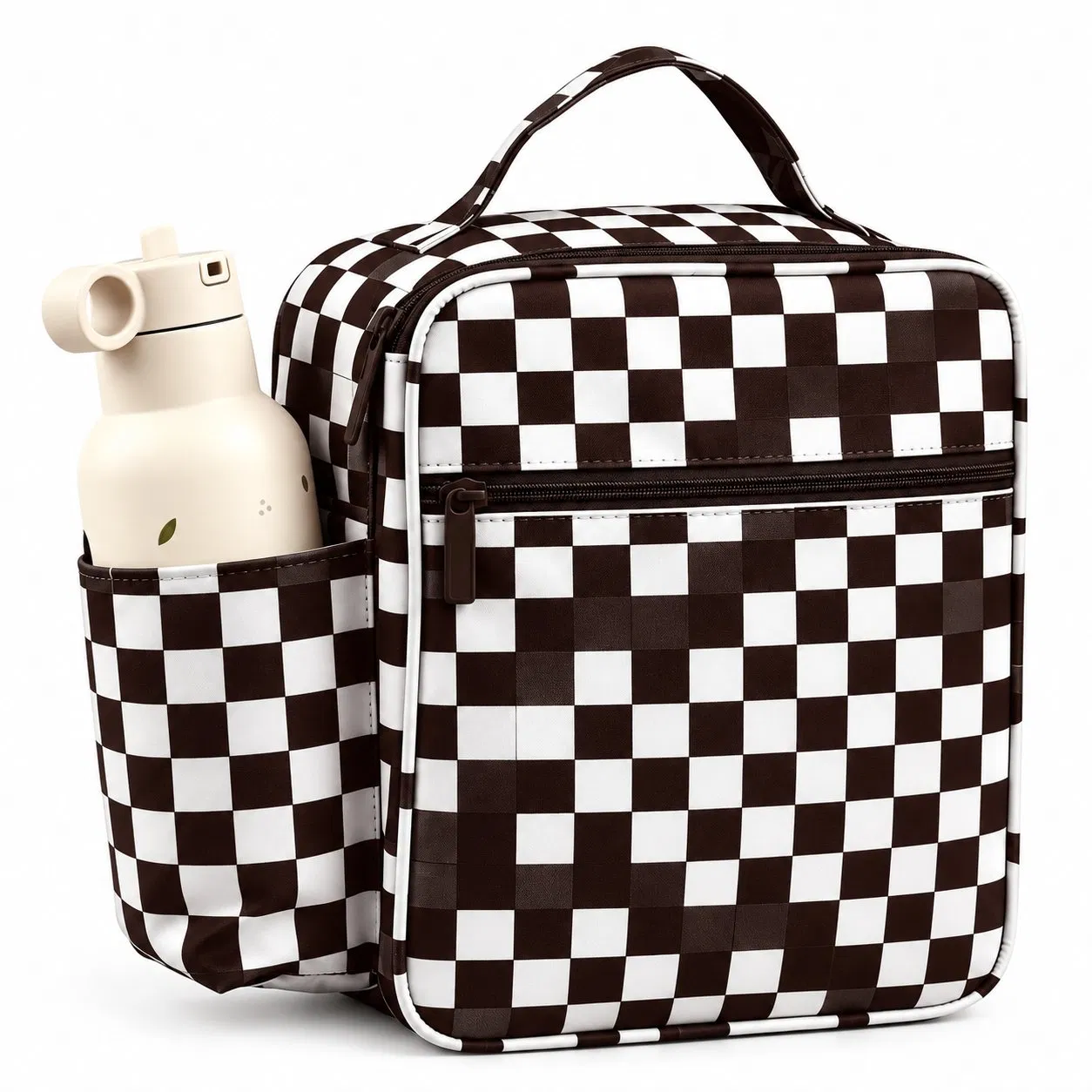 Custom Printed Kids Insulated Lunch Tote Bag with Side Bottle Pocket