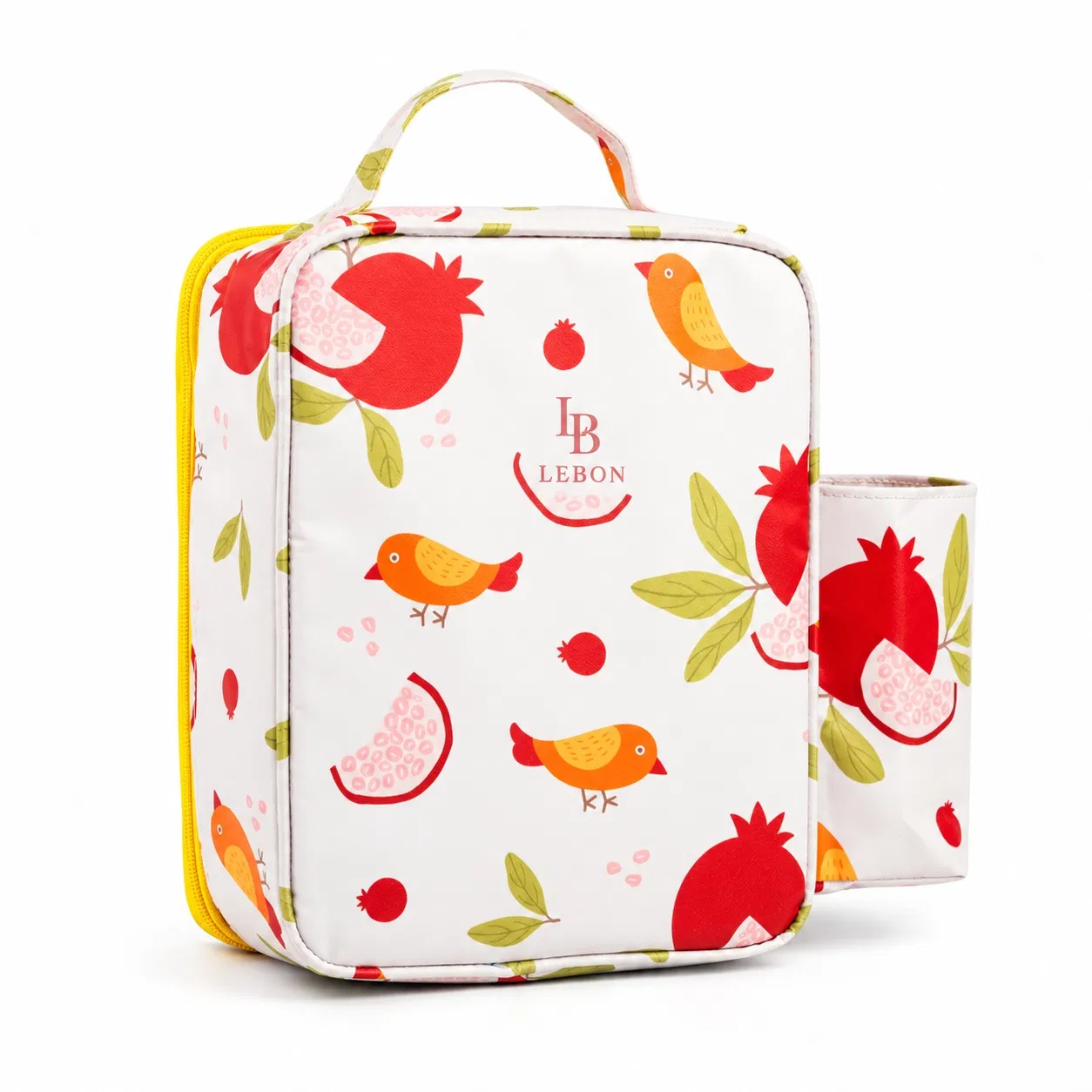 Custom Printed Kids Insulated Lunch Tote Bag with Side Bottle Pocket