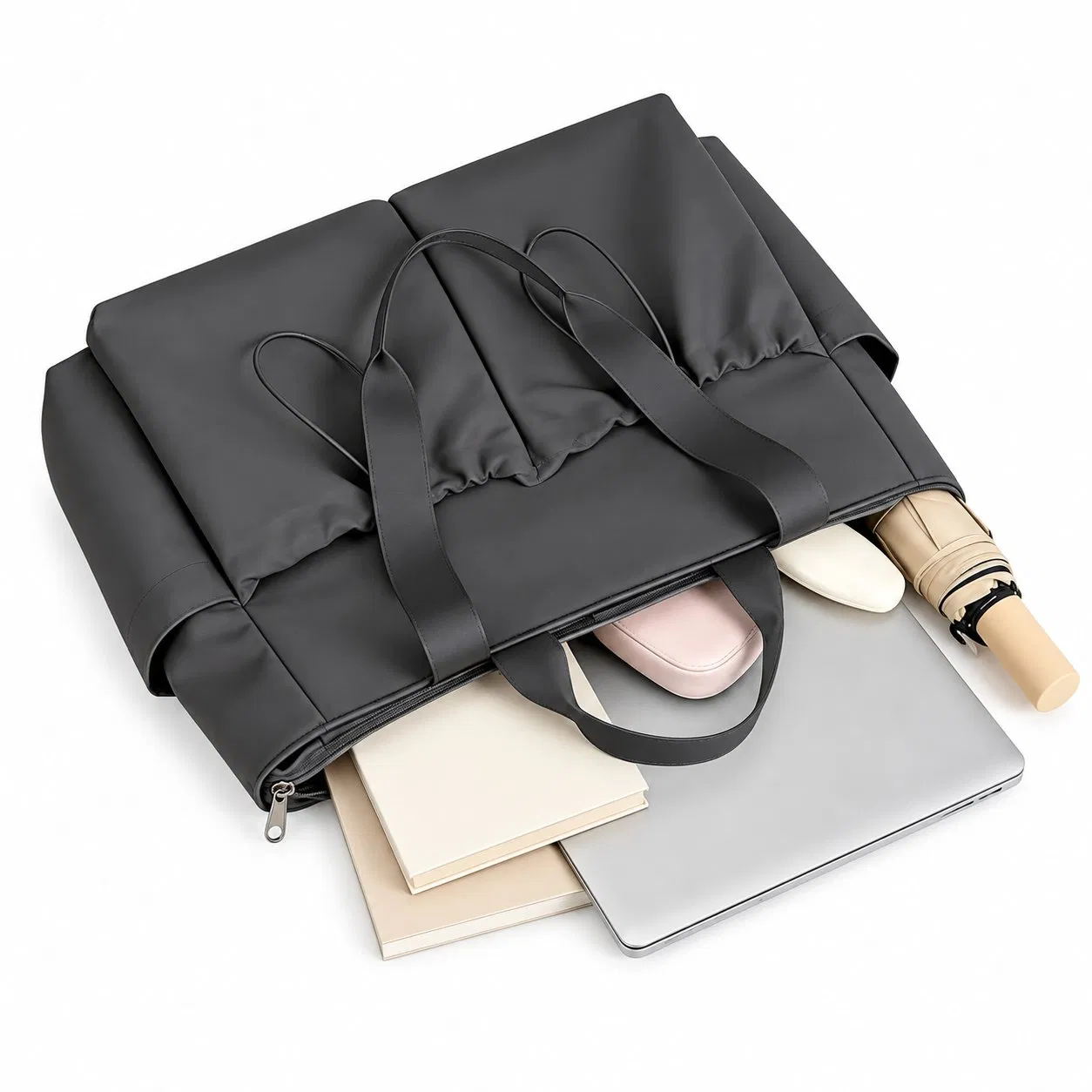 Polyester Yoga Tote Gym Bag with Mat Strap and Adjustable Carrying Strap