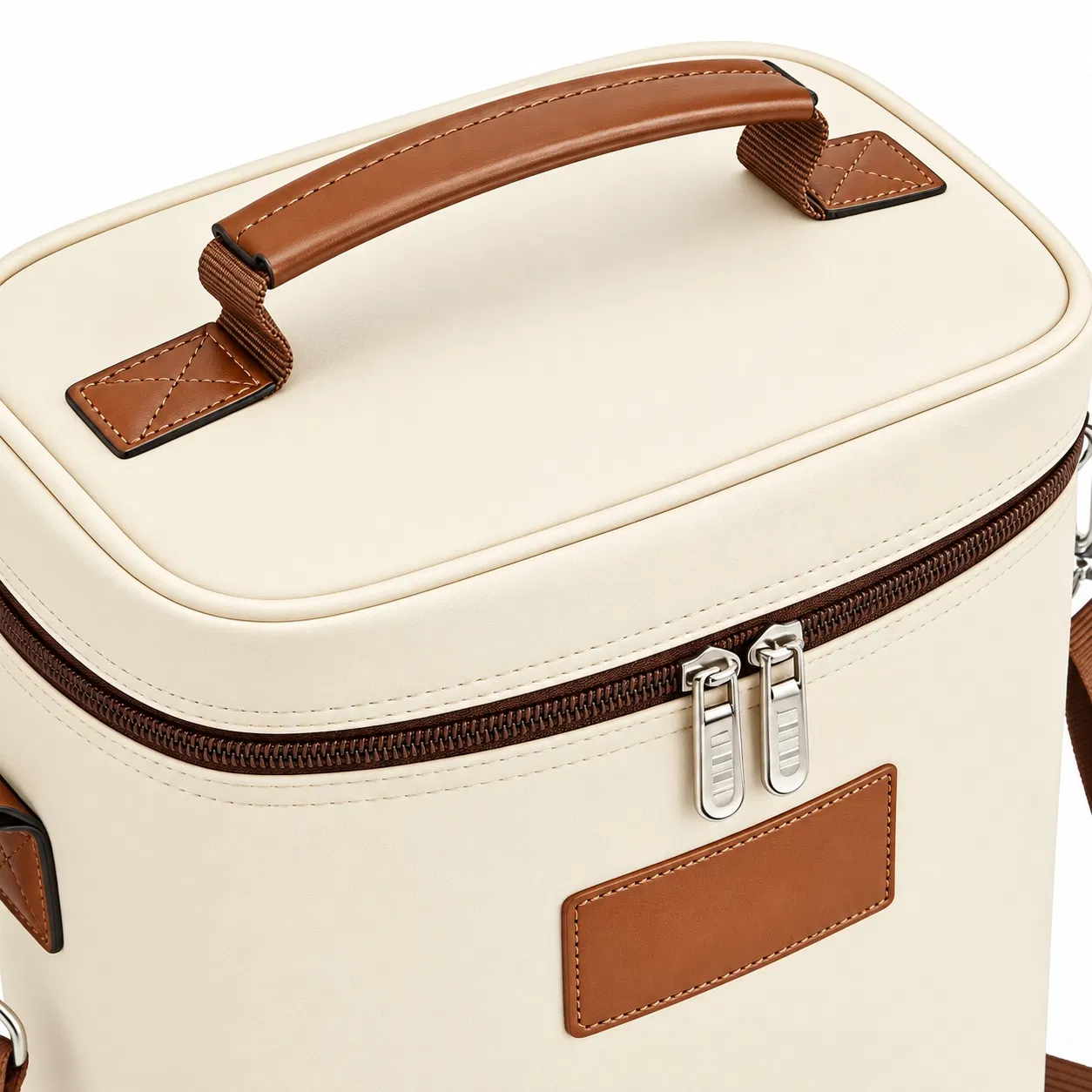 Custom Wine Picnic Cooler Bag with Carrying Handle and Zipper Closure