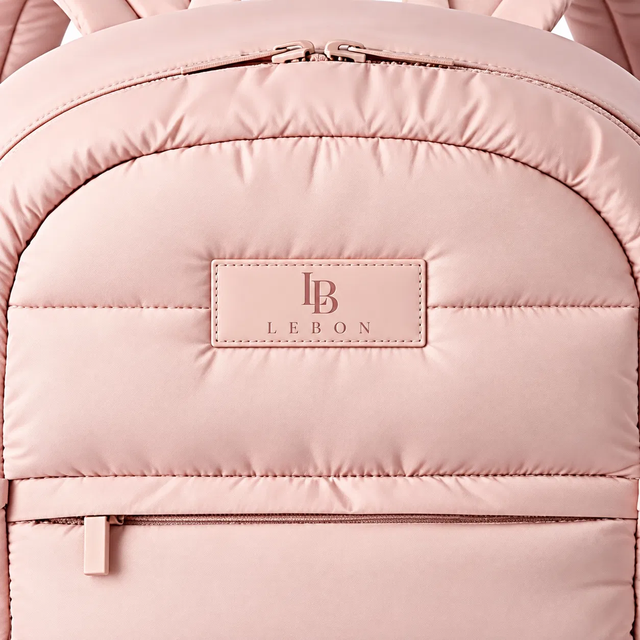 Lebon Quilted Polyester Travel Backpack with Front Zipper Pocket
