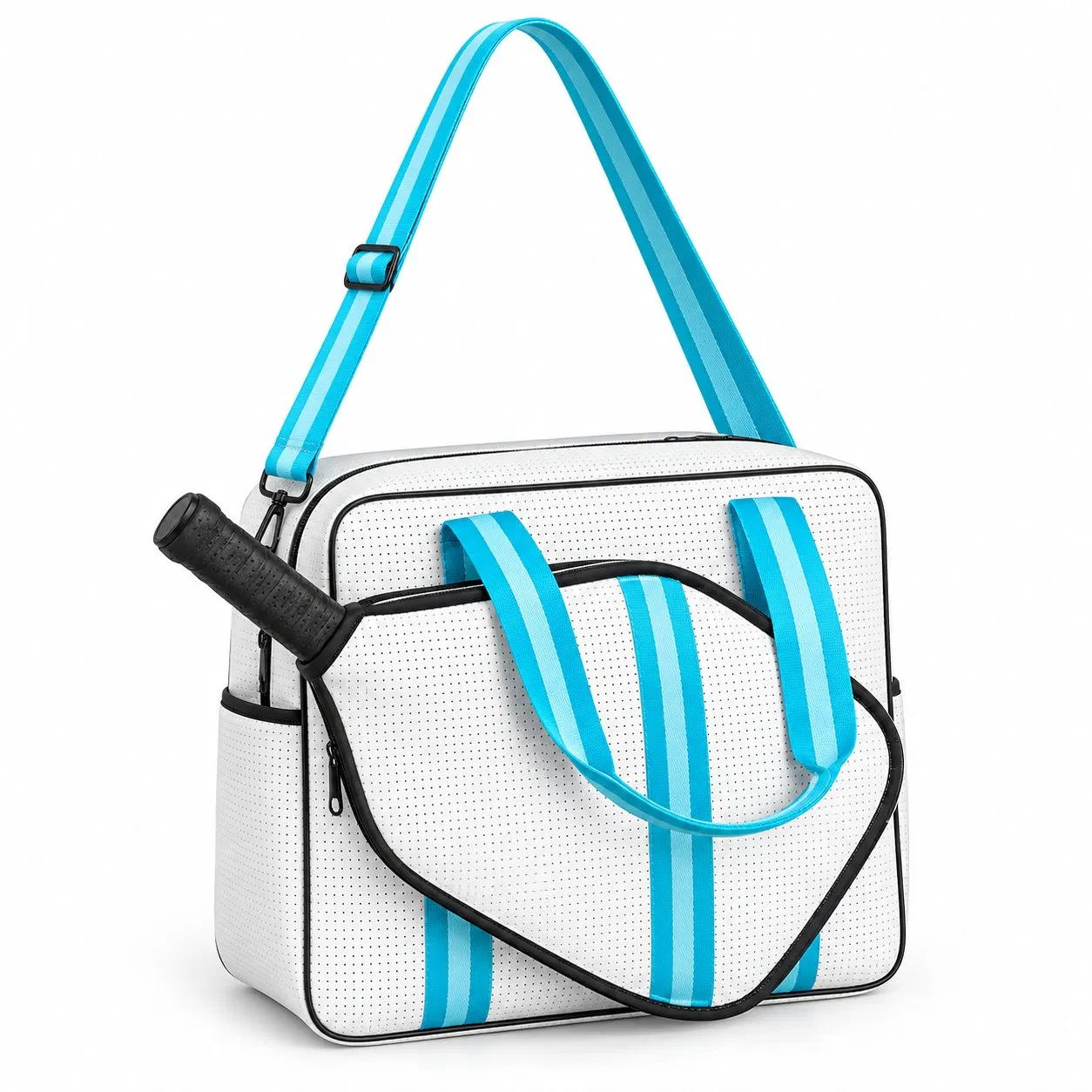 Custom Logo Nylon Pickleball Paddle Shoulder Tote Bag for Racket Sports