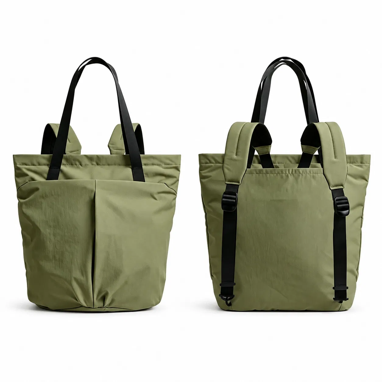 Nylon Women Shoulder Tote Bag with Carry Handles for Daily Shopping
