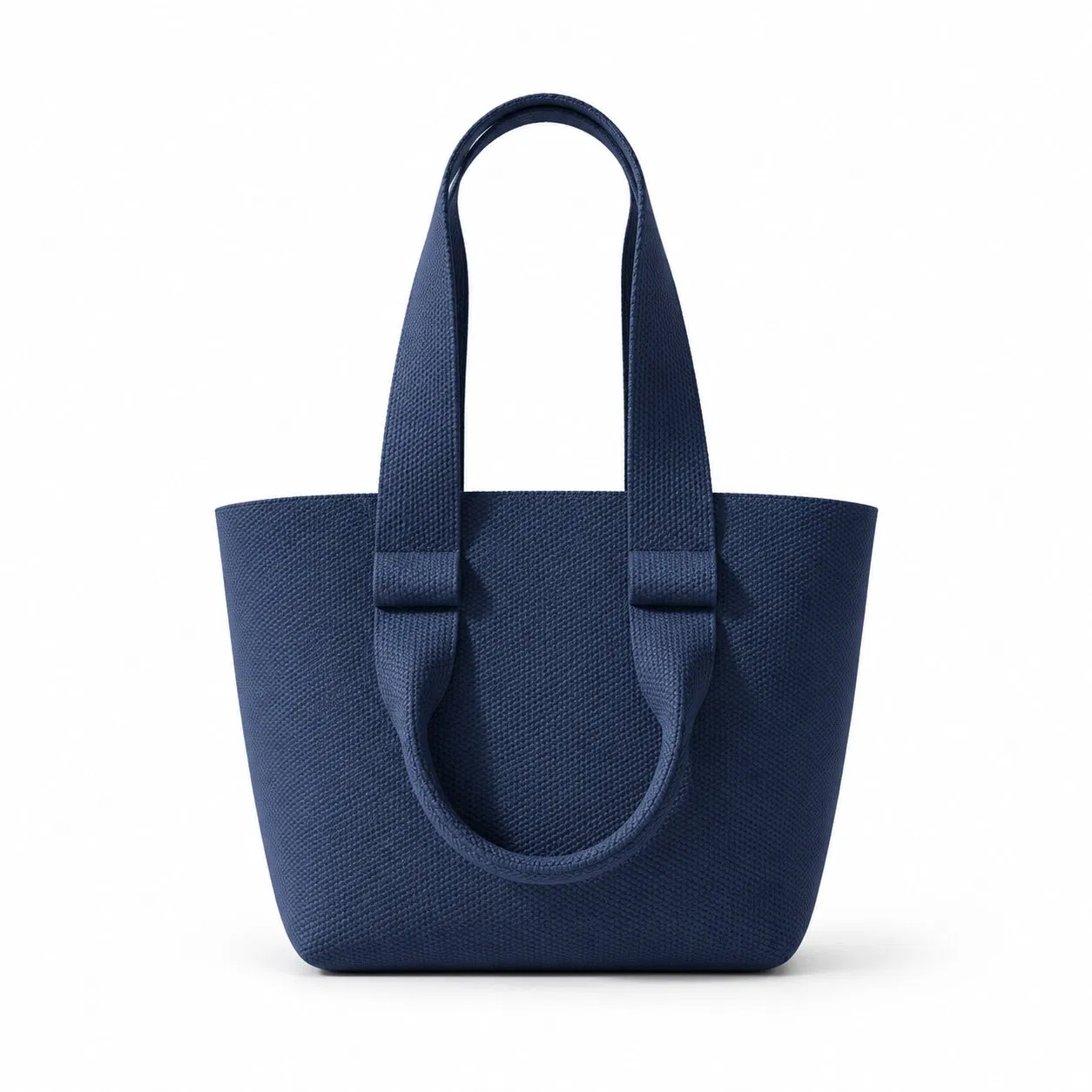 Knitted Jacquard Tote Bag with Open Top