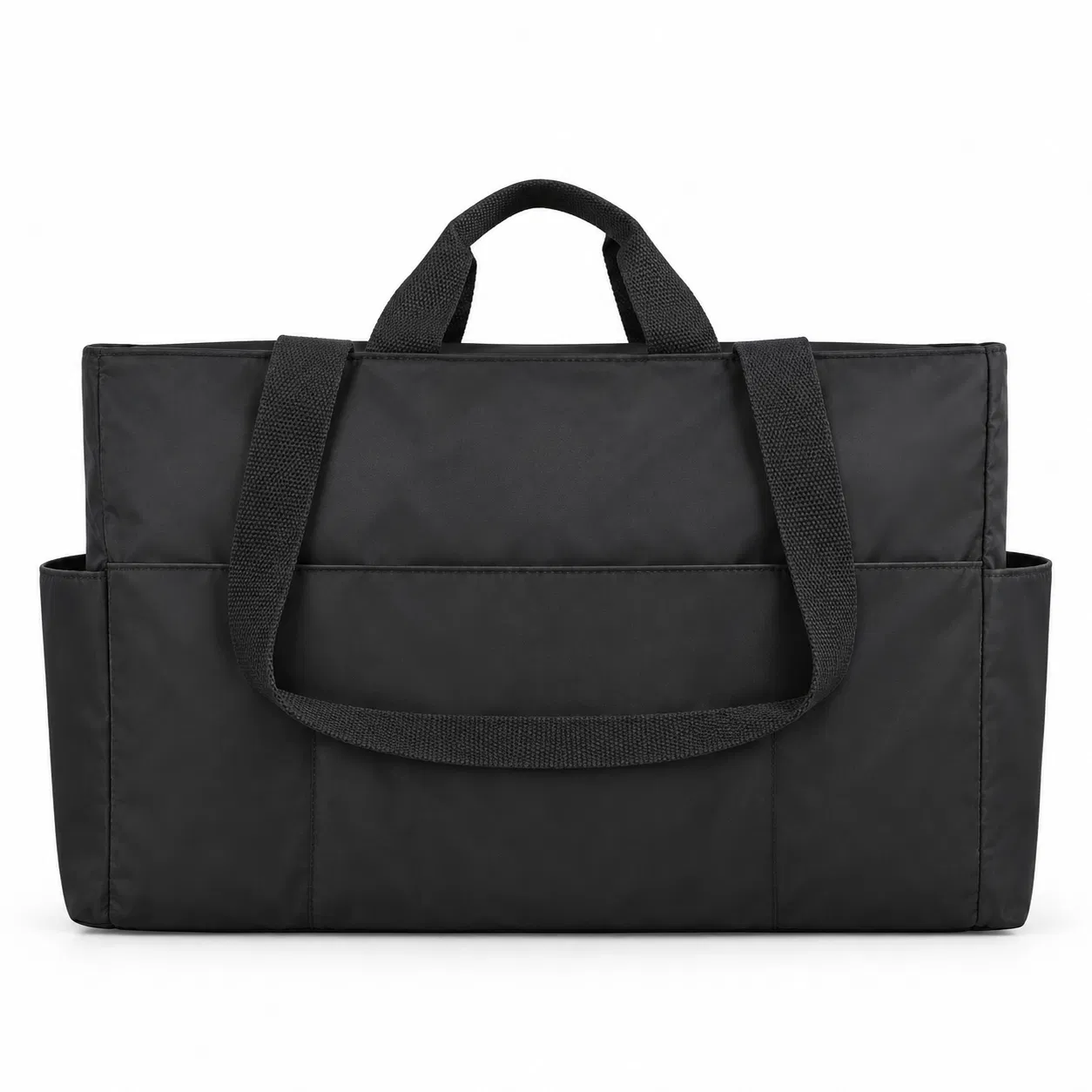 Nylon Tote Bag with Zipper and Adjustable Shoulder Strap
