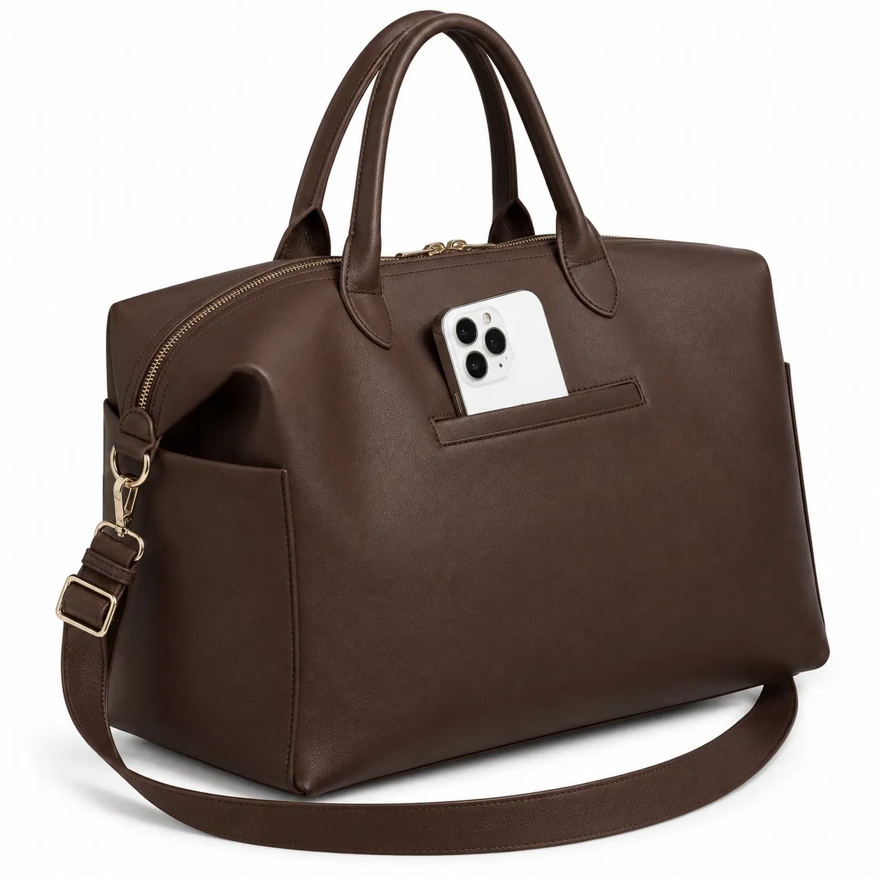 Custom Vegan Leather Diaper Bag for Baby Travel and Stroller Organization