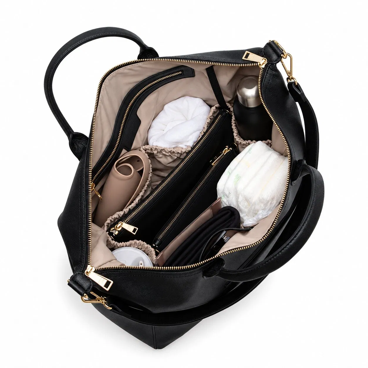 Fashion Diaper Backpack with Multiple Pockets and Adjustable Shoulder Straps