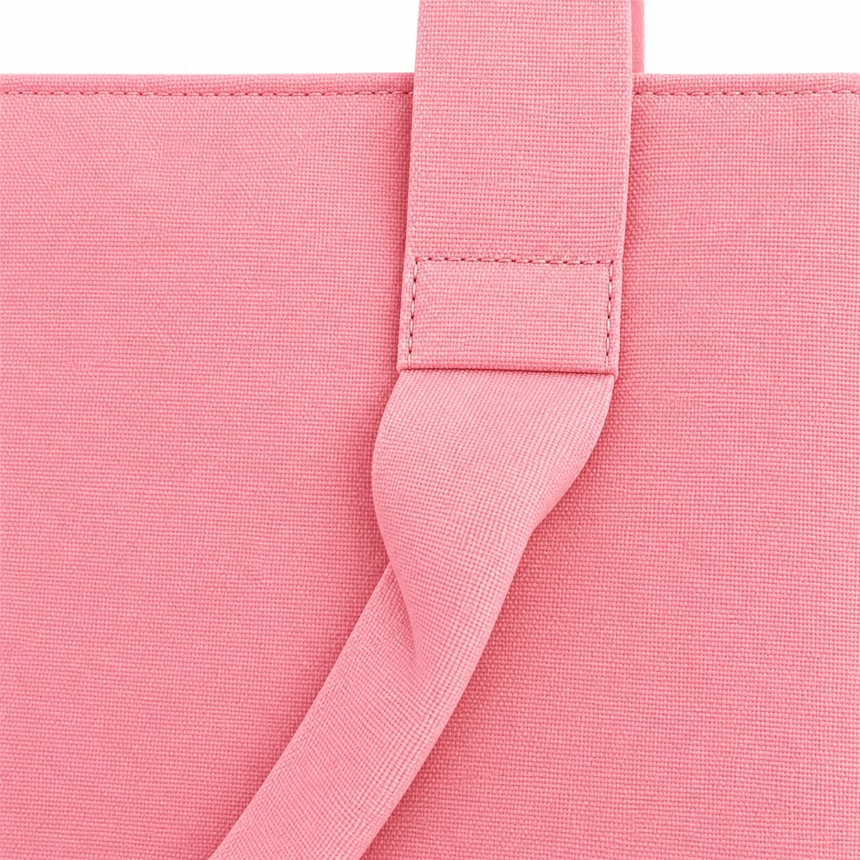 Custom Pink Open Top Tote Bag with Dual Handles and Gussets