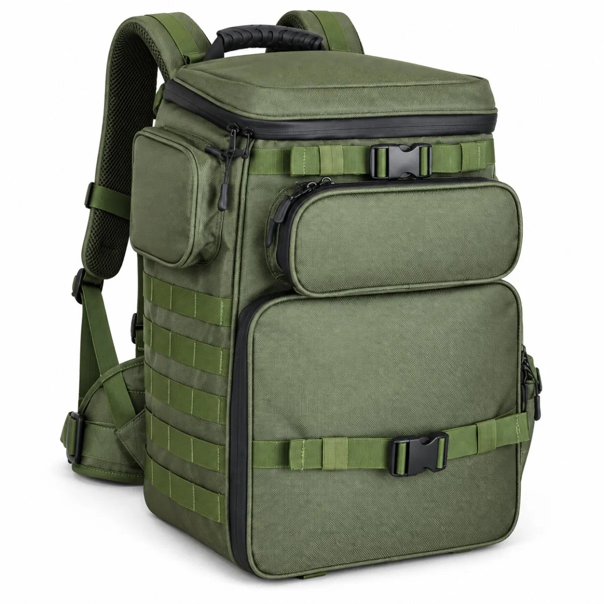 Custom Polyester Camera Backpack with Adjustable Interior and Zipper for Photography Gear