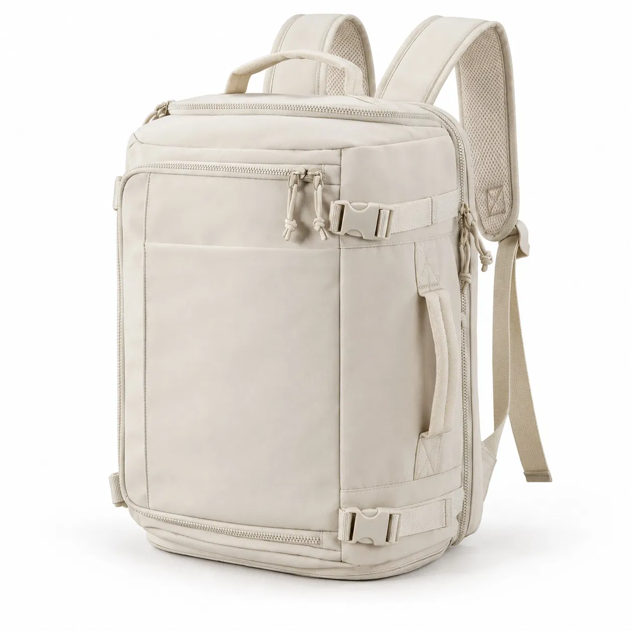Lebon Polyester Travel Backpack with Clamshell Organizer and Chest Strap