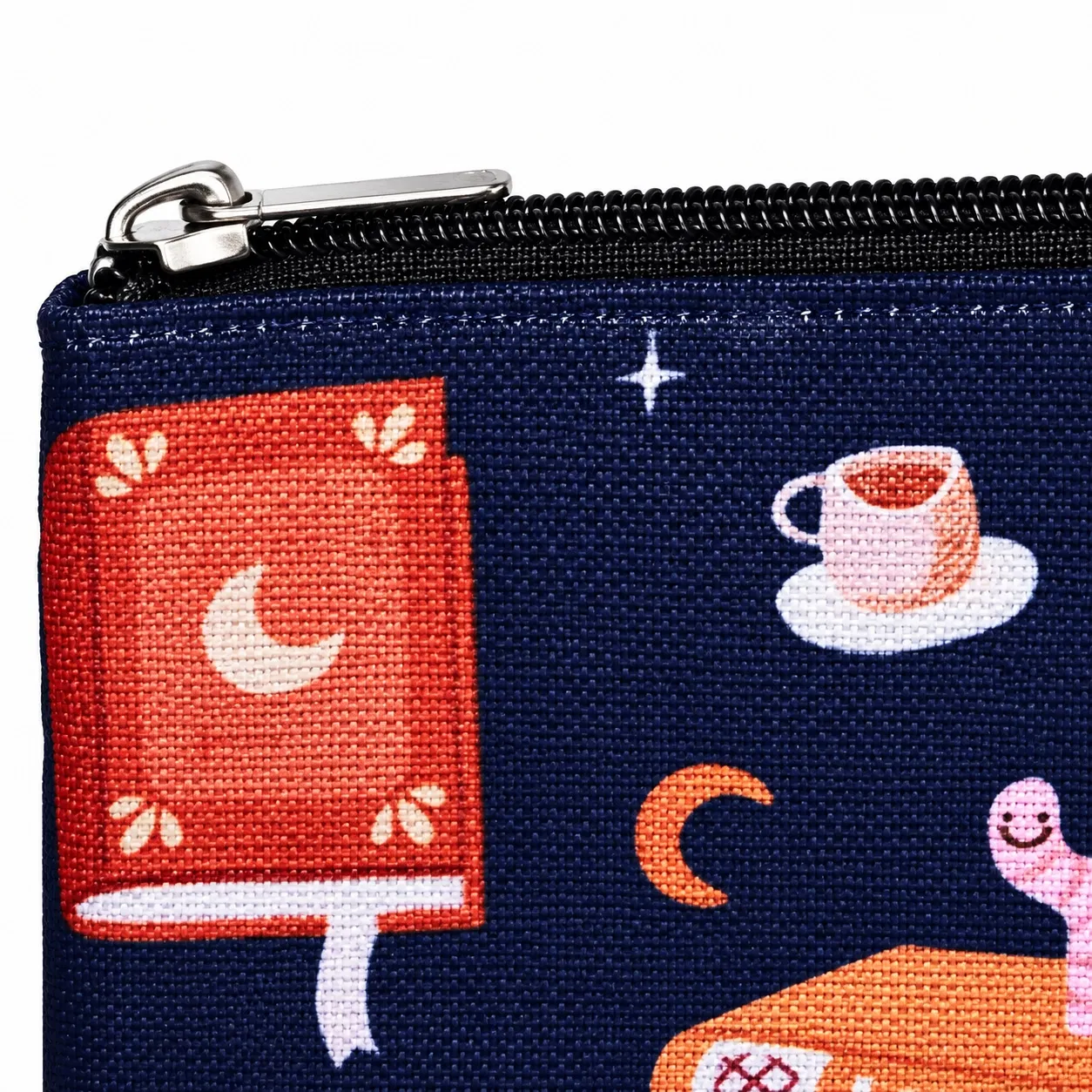 Lebon Printed Polyester Zipper Book Sleeve with Front Pocket for Reading