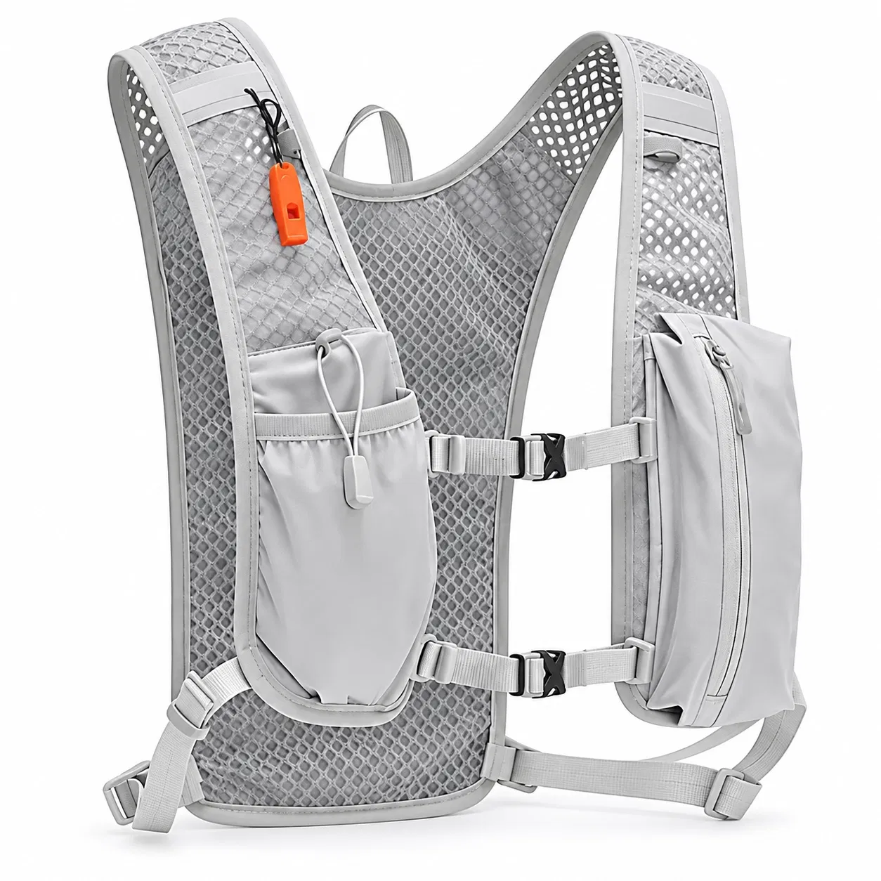 Custom Polyester Running Hydration Backpack with Mesh Straps and Chest Buckles