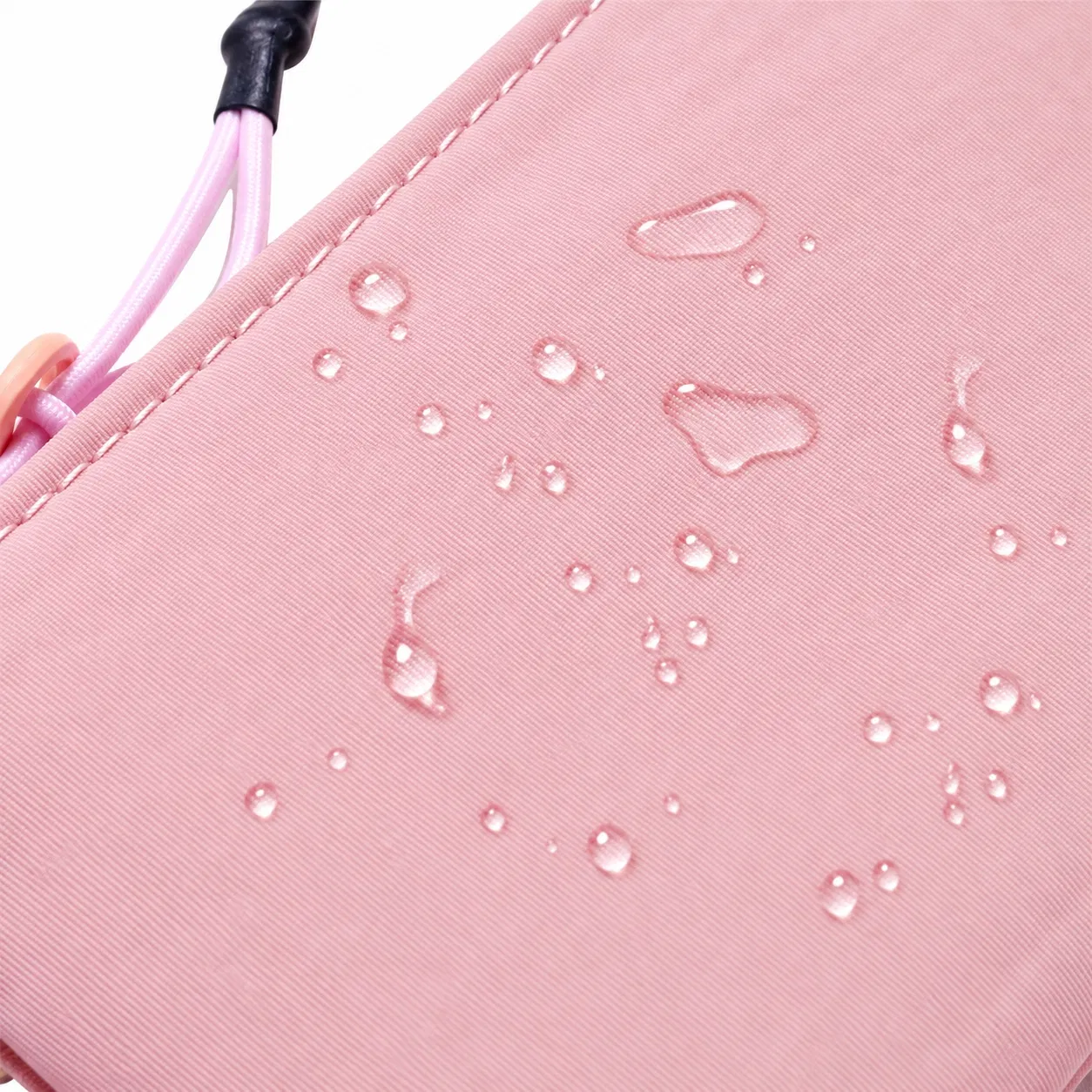 Lebon Dual Nylon Coin Pouch Wristlet with Zippers and Detachable Clips