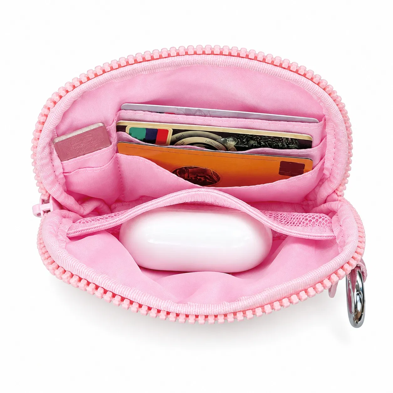 Lebon Printed Nylon Wristlet Wallet with ID Window and Detachable Strap