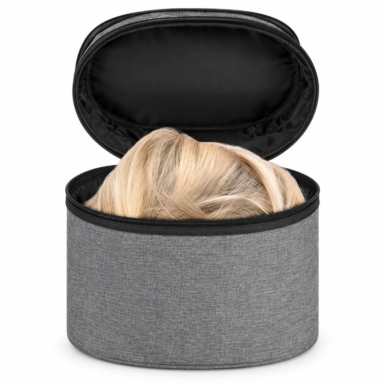 Lebon Expandable Polyester Wig Storage Bag with Handle and Shoulder Strap
