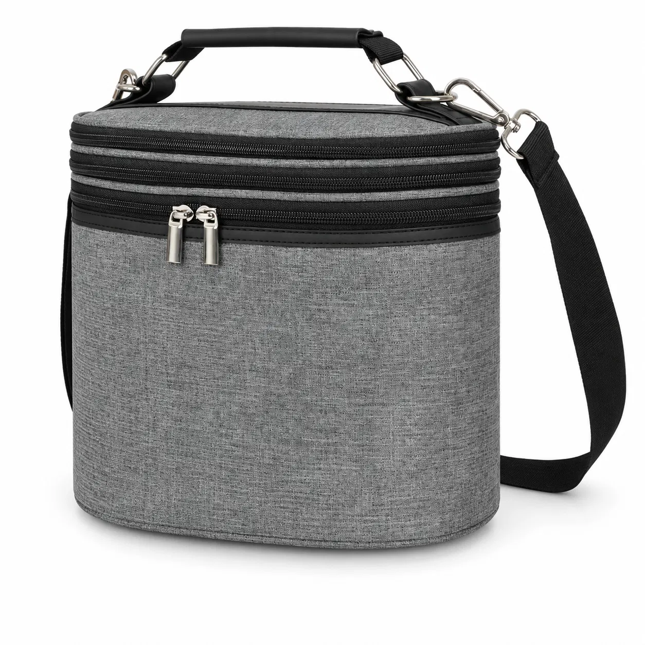 Lebon Expandable Polyester Wig Storage Bag with Handle and Shoulder Strap