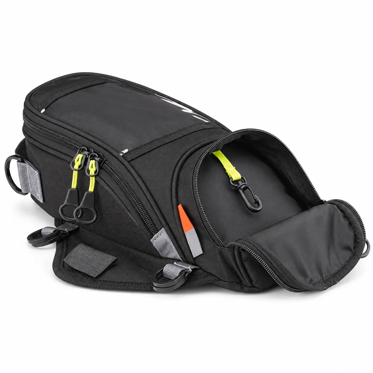 Lebon Motorcycle Tank Bag with Clear Phone Window and Detachable Shoulder Strap