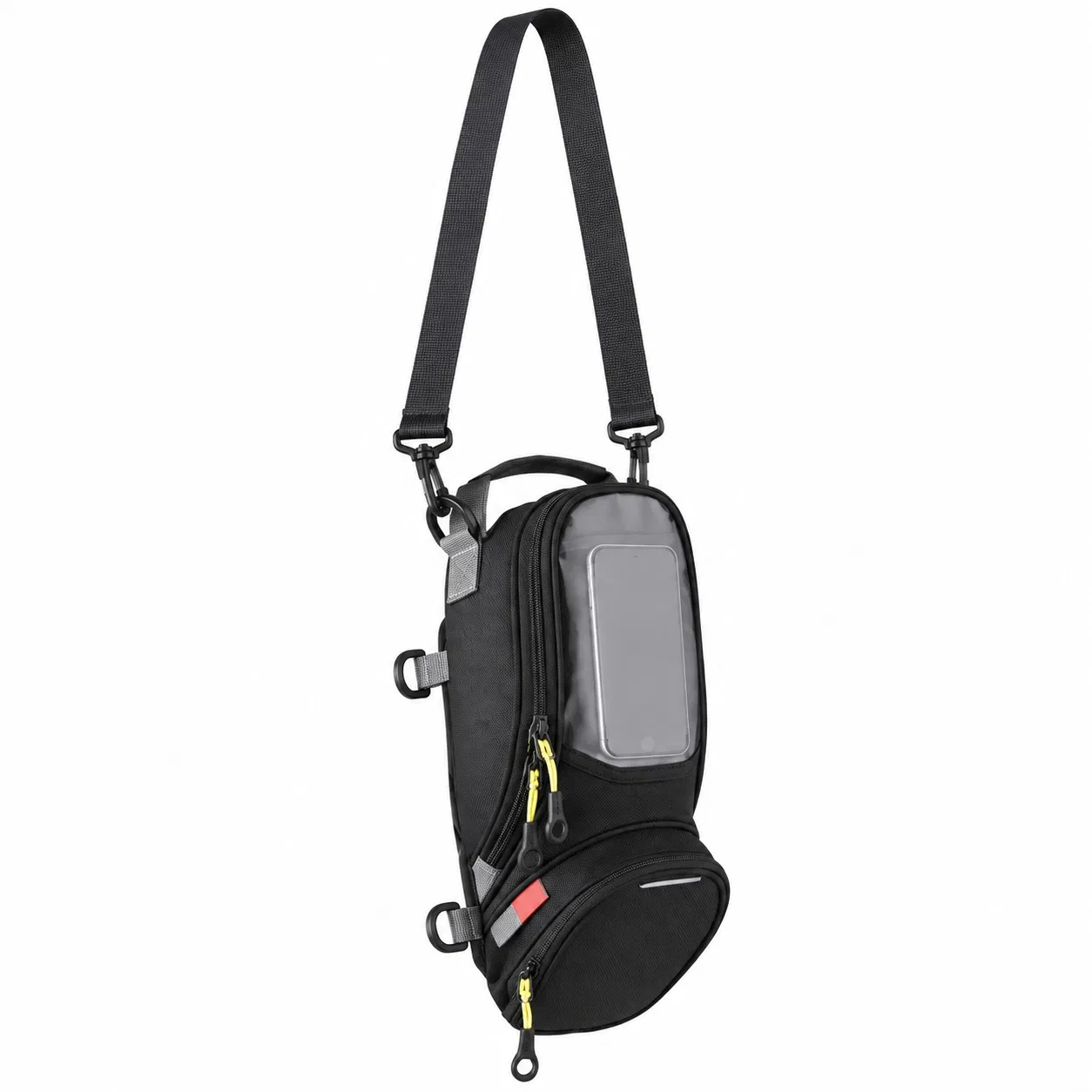 Lebon Motorcycle Tank Bag with Clear Phone Window and Detachable Shoulder Strap