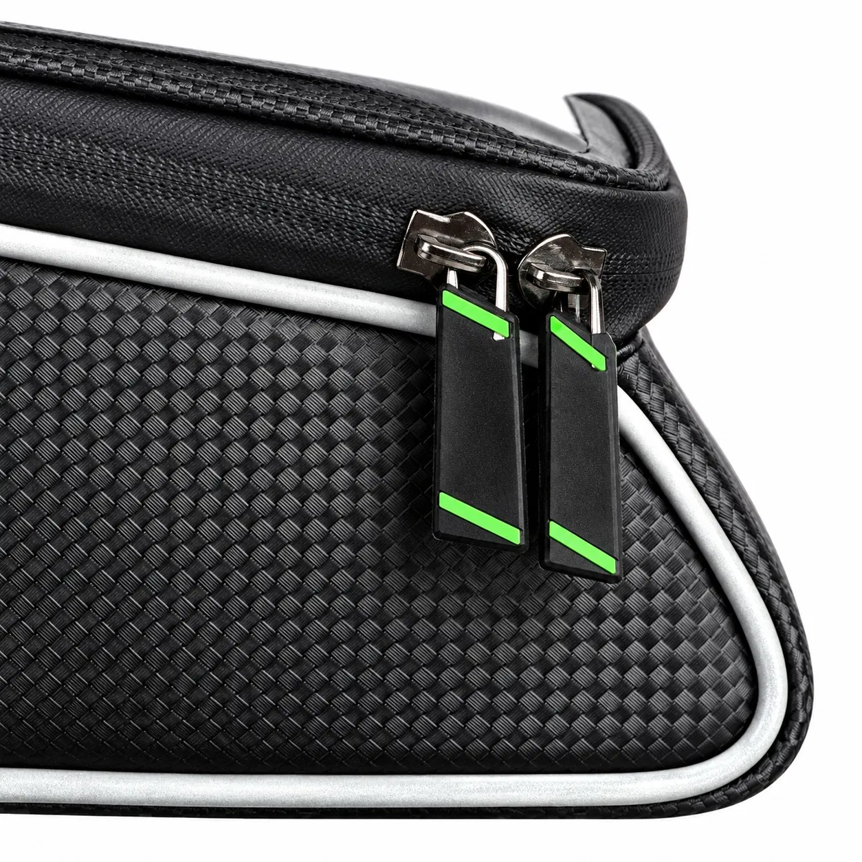 Custom Bicycle Frame Phone Bag with Clear Window and Zipper