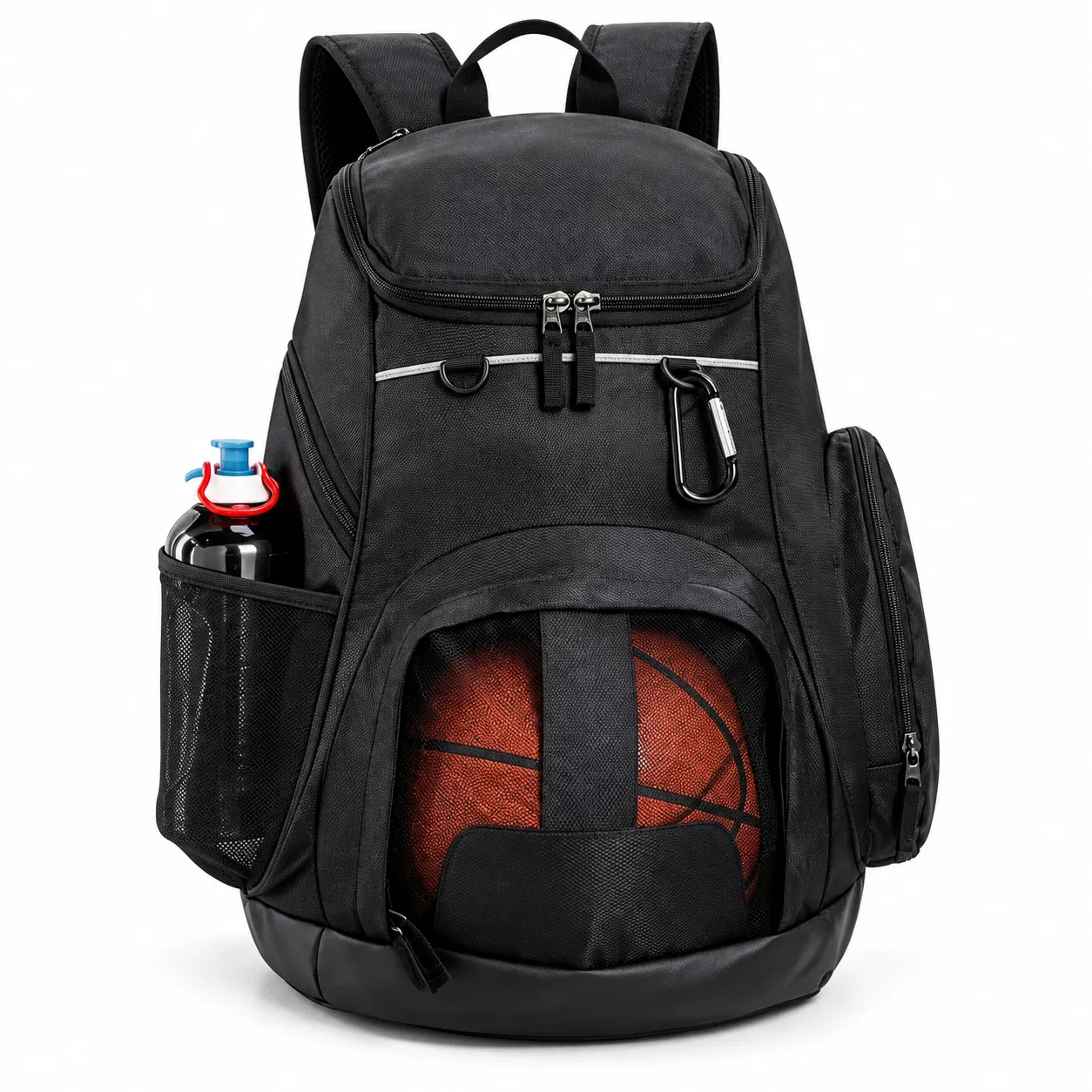 Lebon Polyester Basketball Backpack with Mesh Ball Pocket and Padded Straps