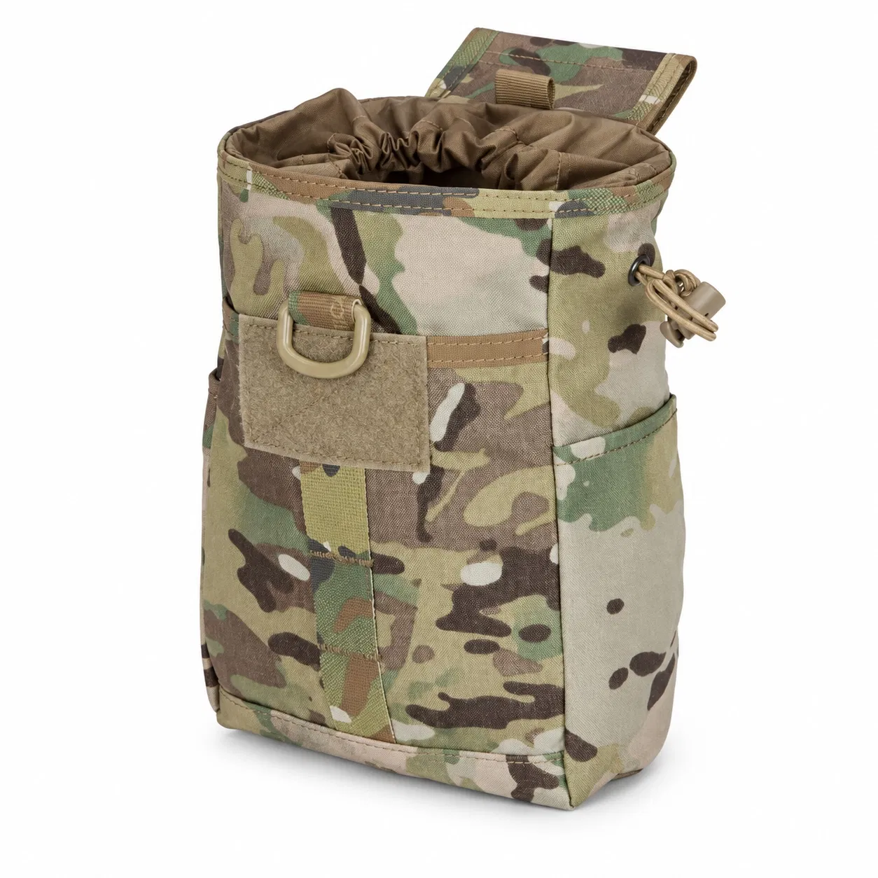 Lebon Foldable Camouflage Drawstring Utility Tool Pouch with Rear Attachment Straps