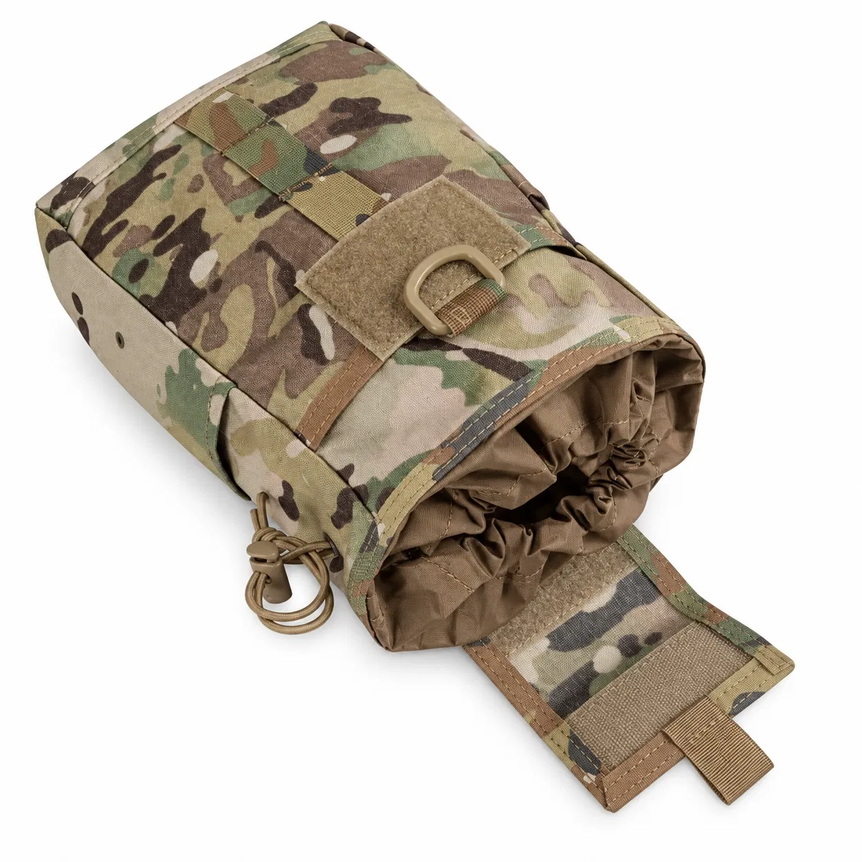Lebon Foldable Camouflage Drawstring Utility Tool Pouch with Rear Attachment Straps