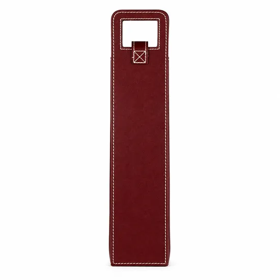 Custom PU Wine Gift Bag with Cutout Handle and Snap Tab