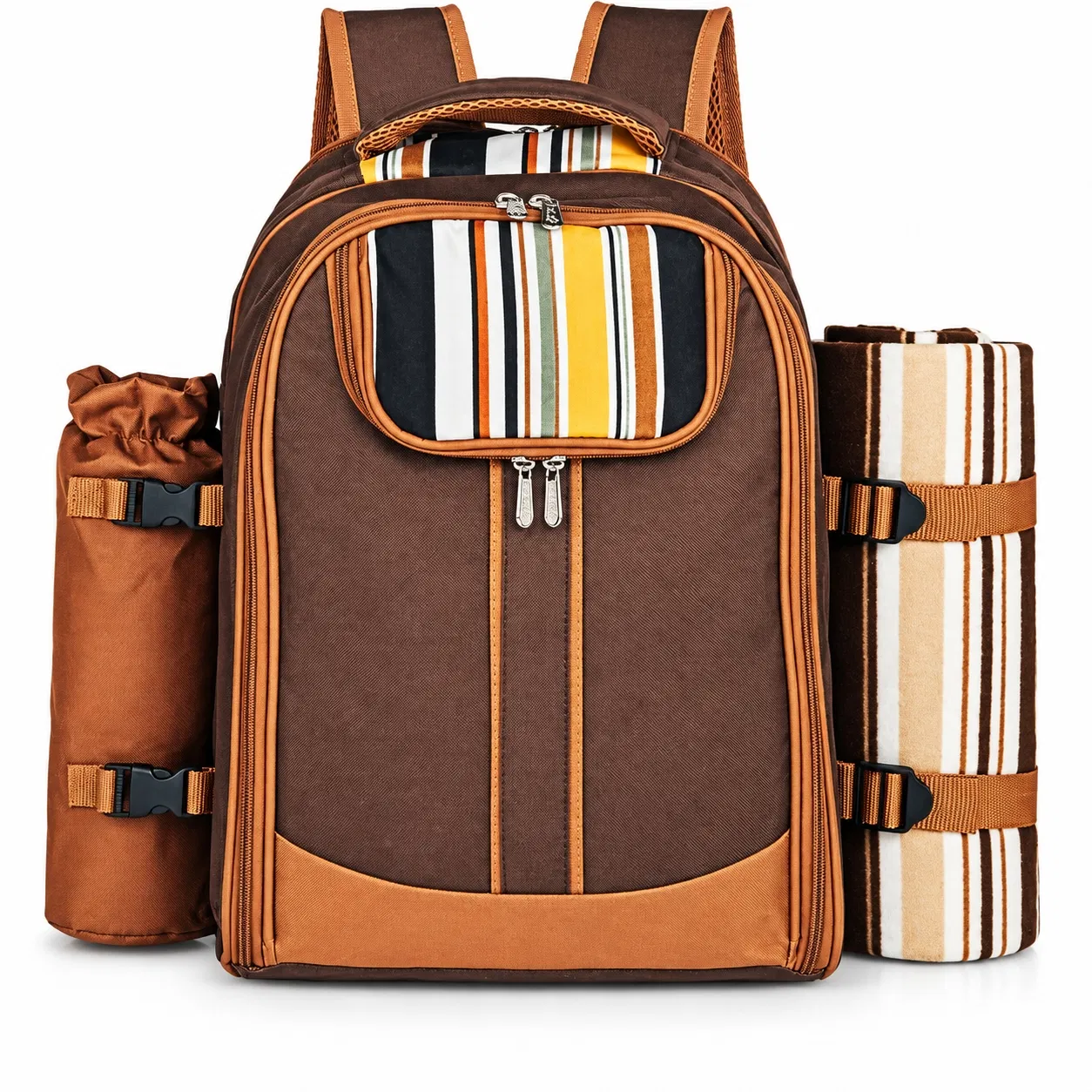 Custom Picnic Cooler Backpack with Utensil Organizer and Bottle Holder