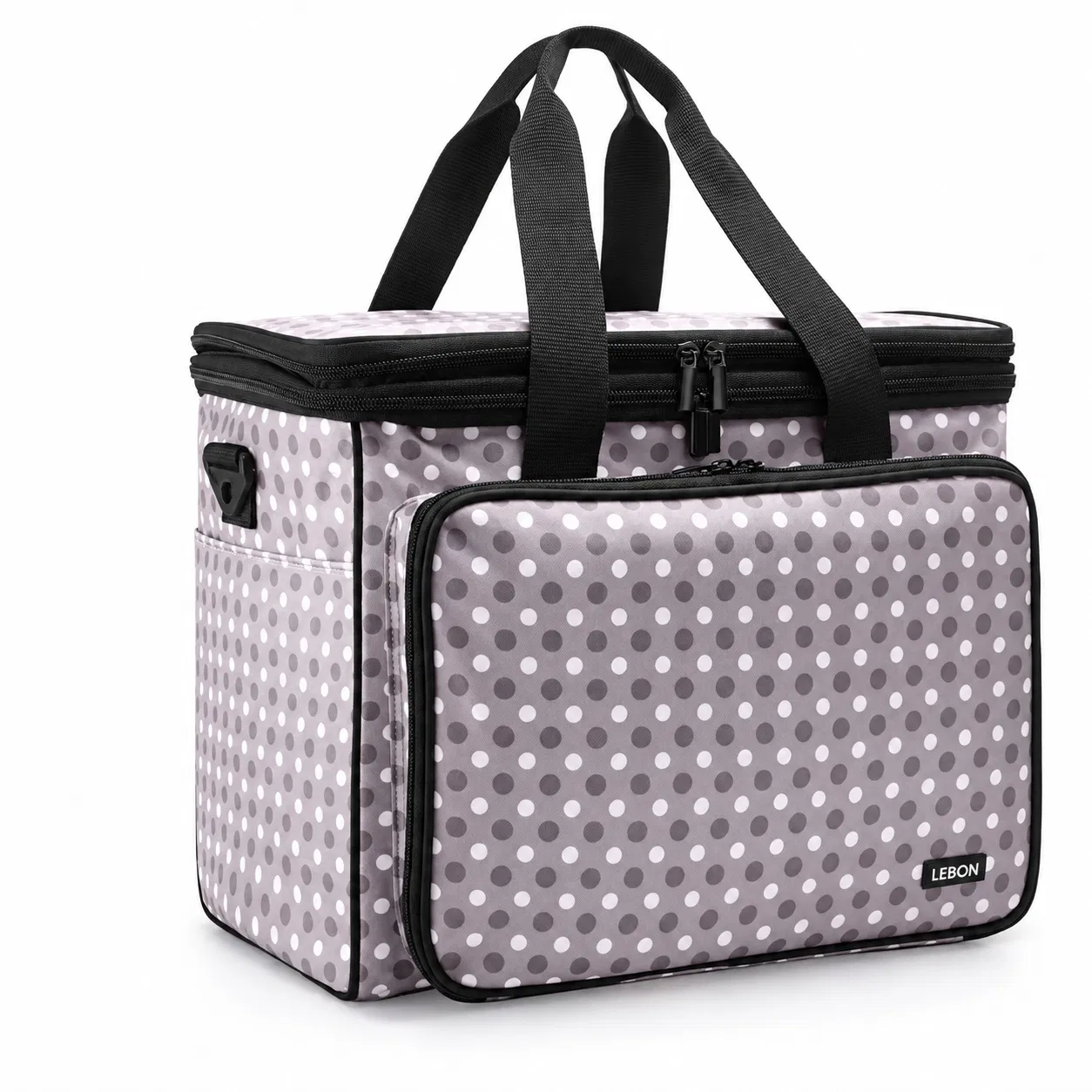 Custom Polka DOT Yarn Storage Tote Bag with Knitting Tool Organizer